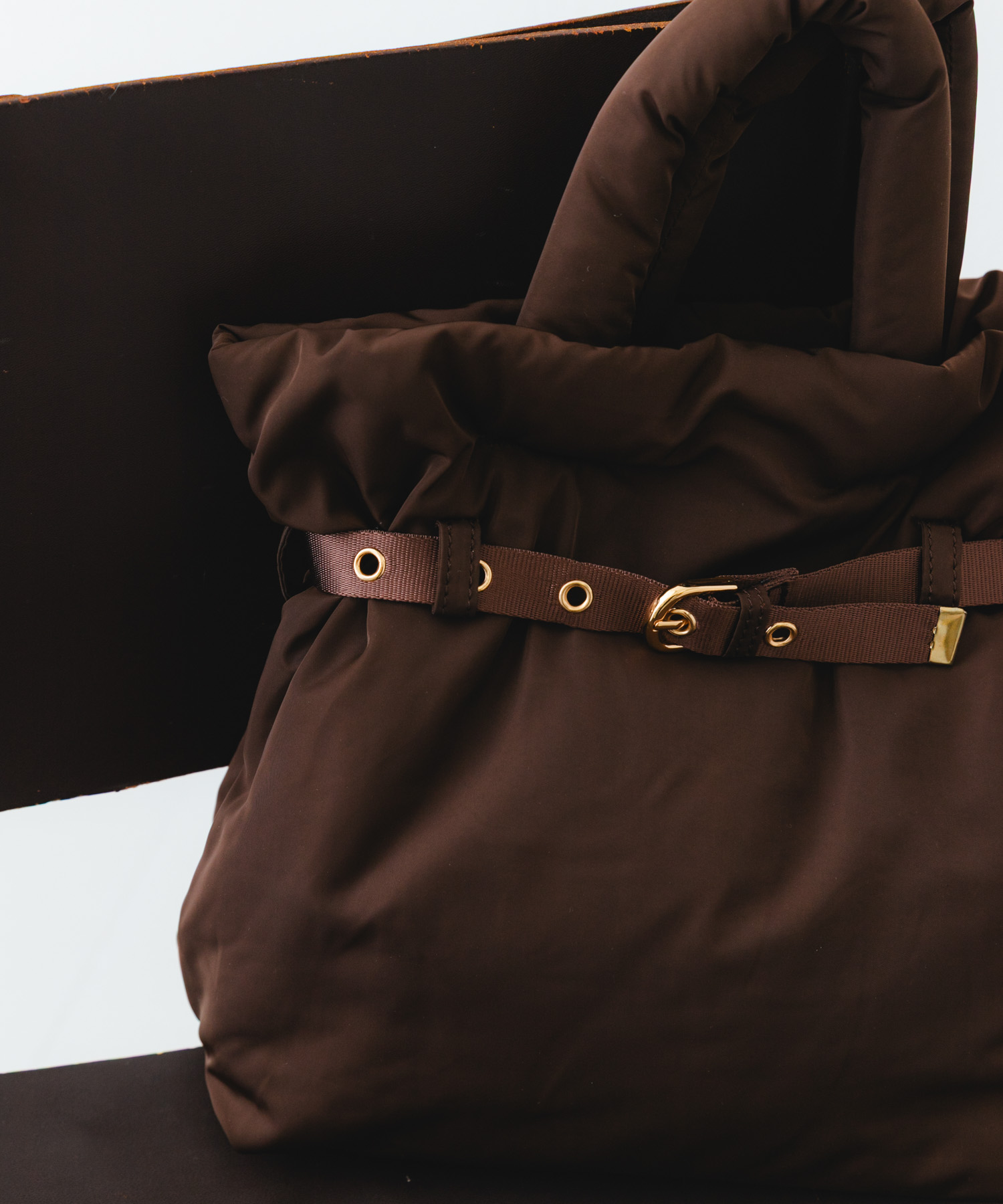 パテッドベルトバッグ BROWN one