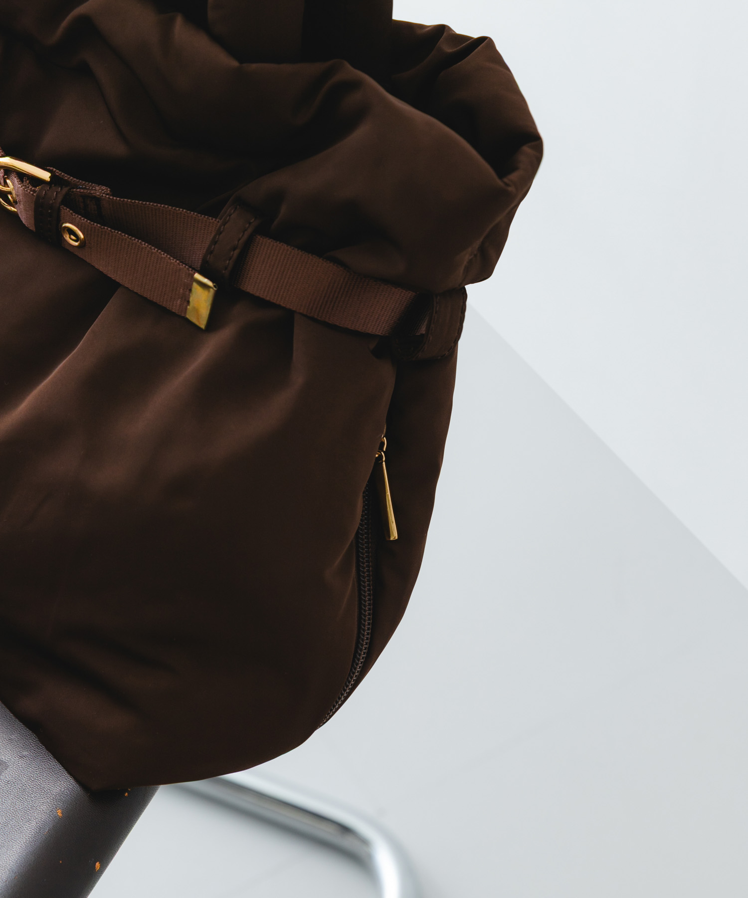 パテッドベルトバッグ BROWN one