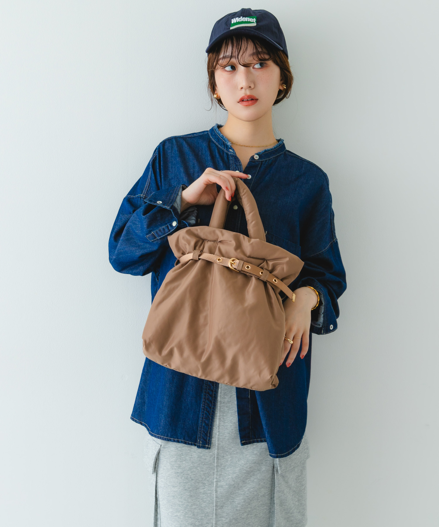 パテッドベルトバッグ BEIGE one