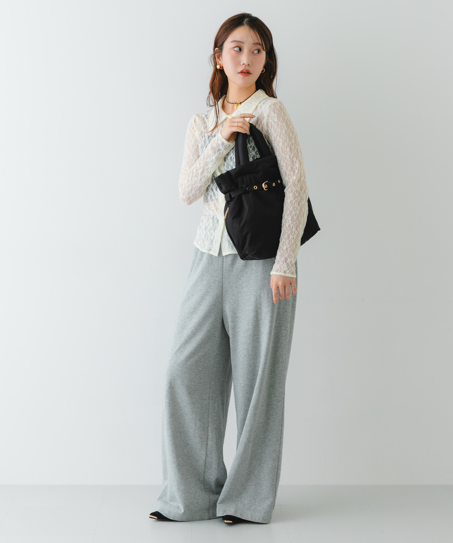 パテッドベルトバッグ BLACK one