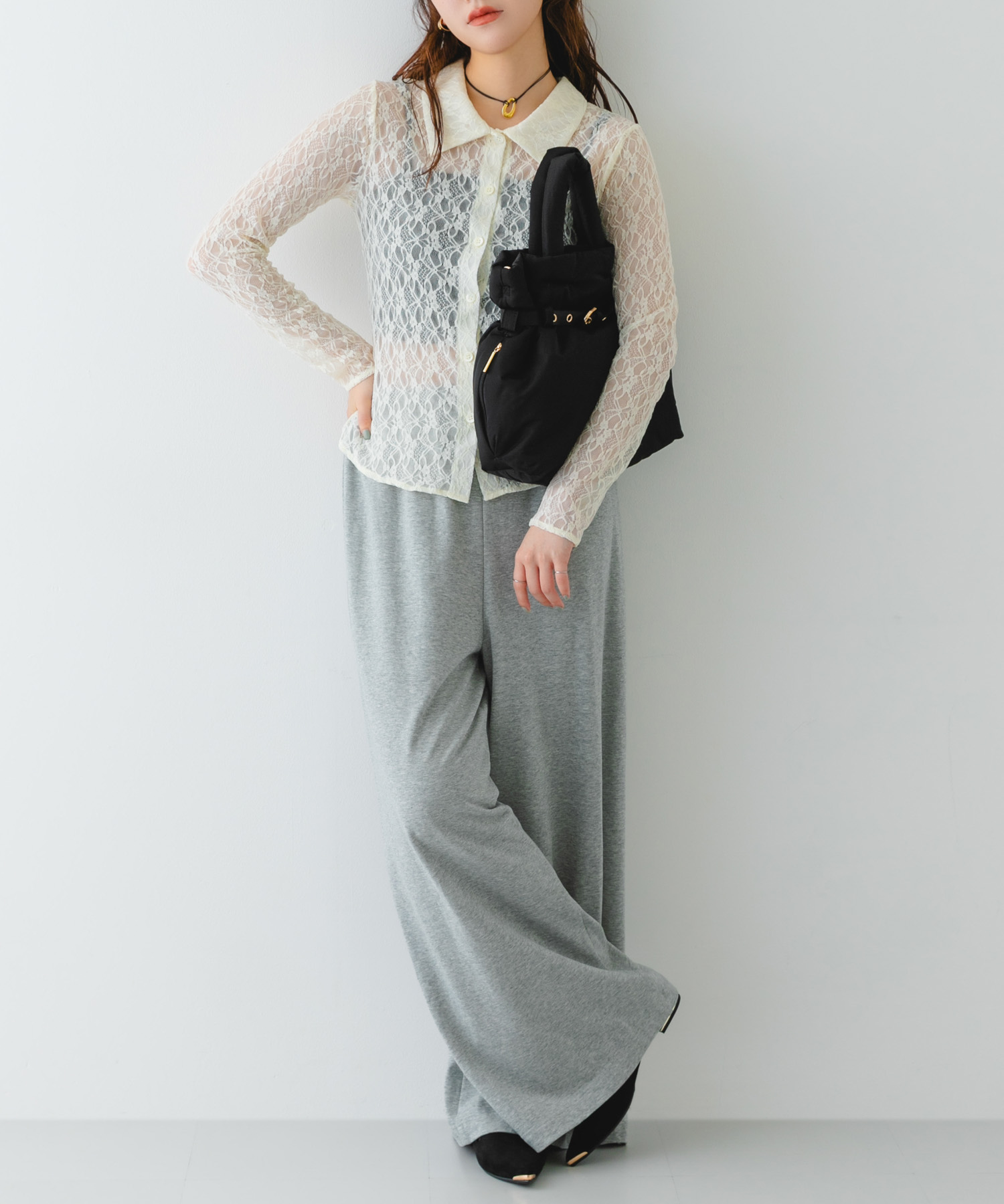 パテッドベルトバッグ BLACK one