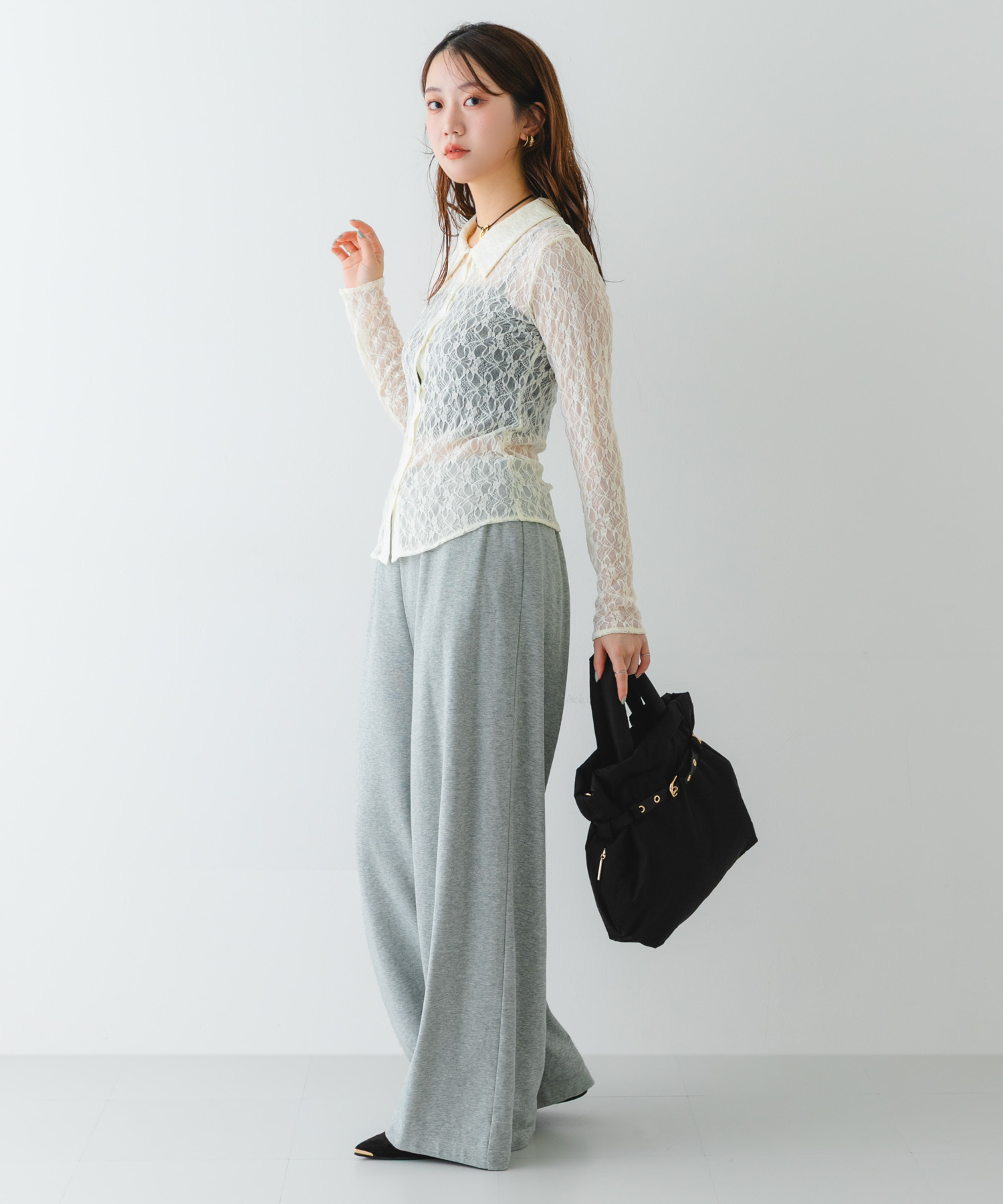 パテッドベルトバッグ BLACK one