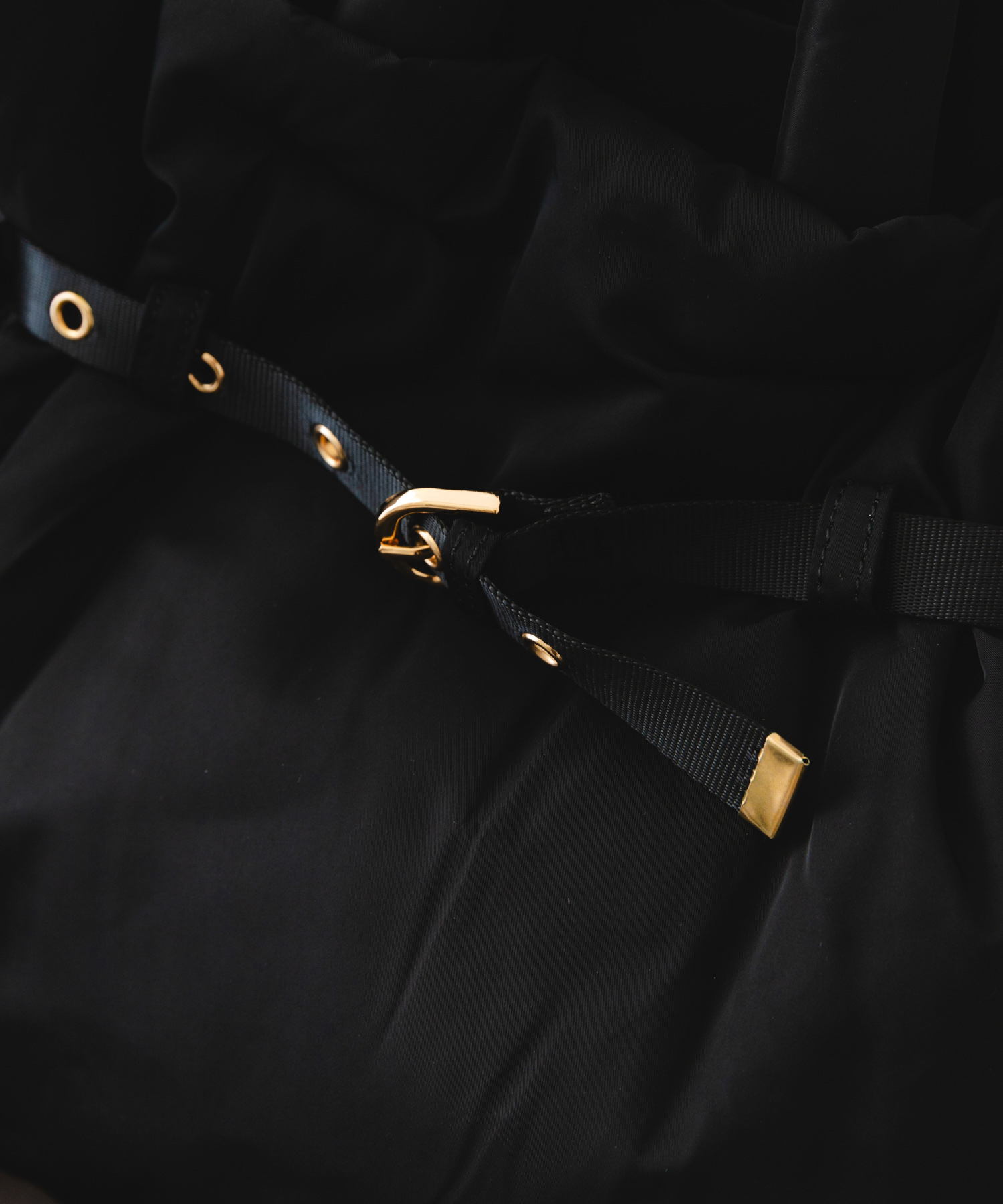 パテッドベルトバッグ BLACK one