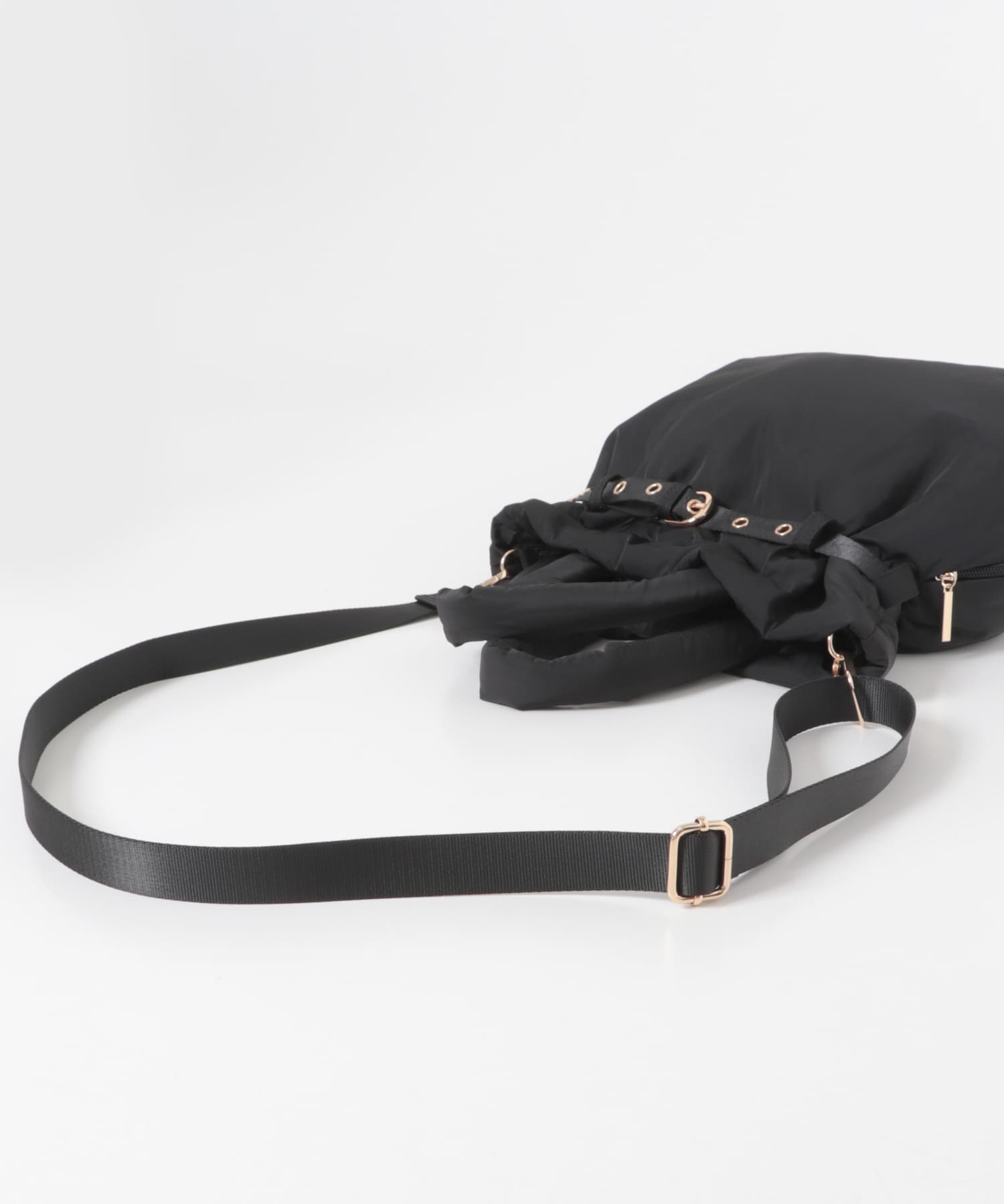 パテッドベルトバッグ BLACK one