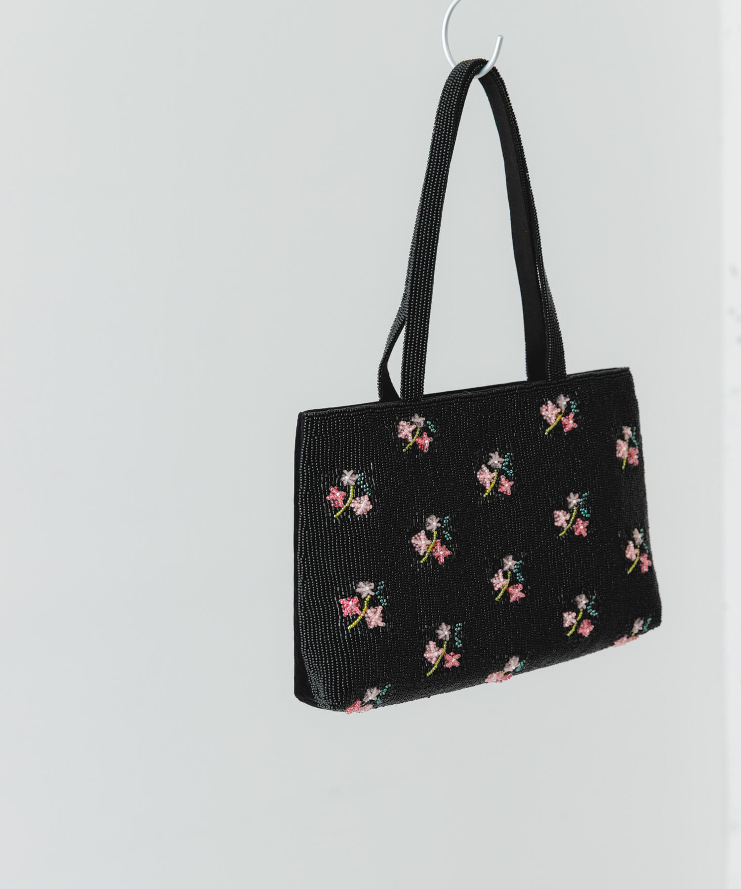 インド刺繍ビーズバッグ BLACK one