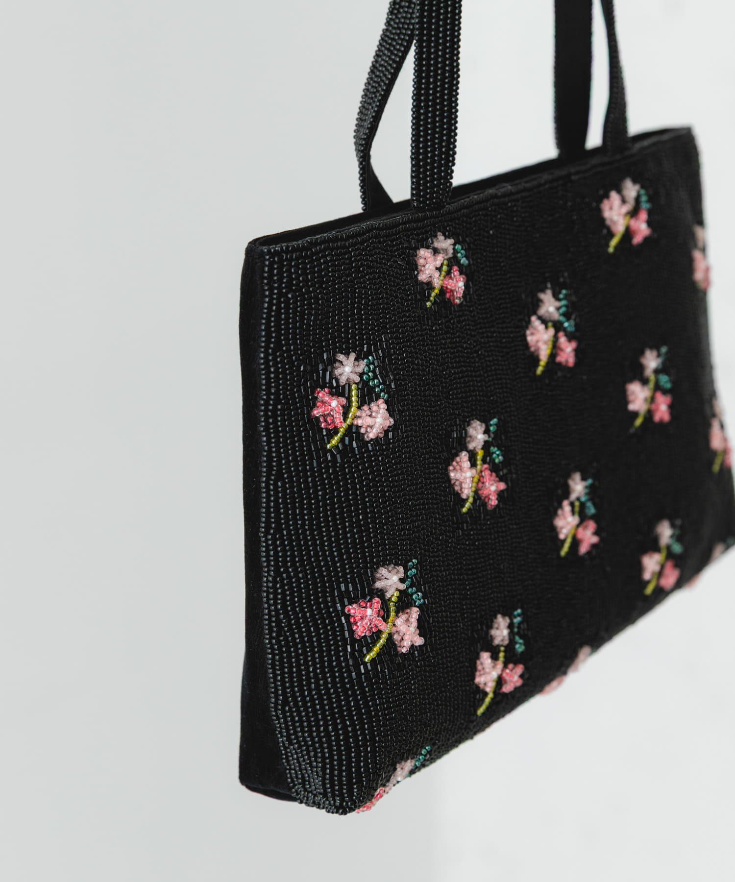 インド刺繍ビーズバッグ BLACK one