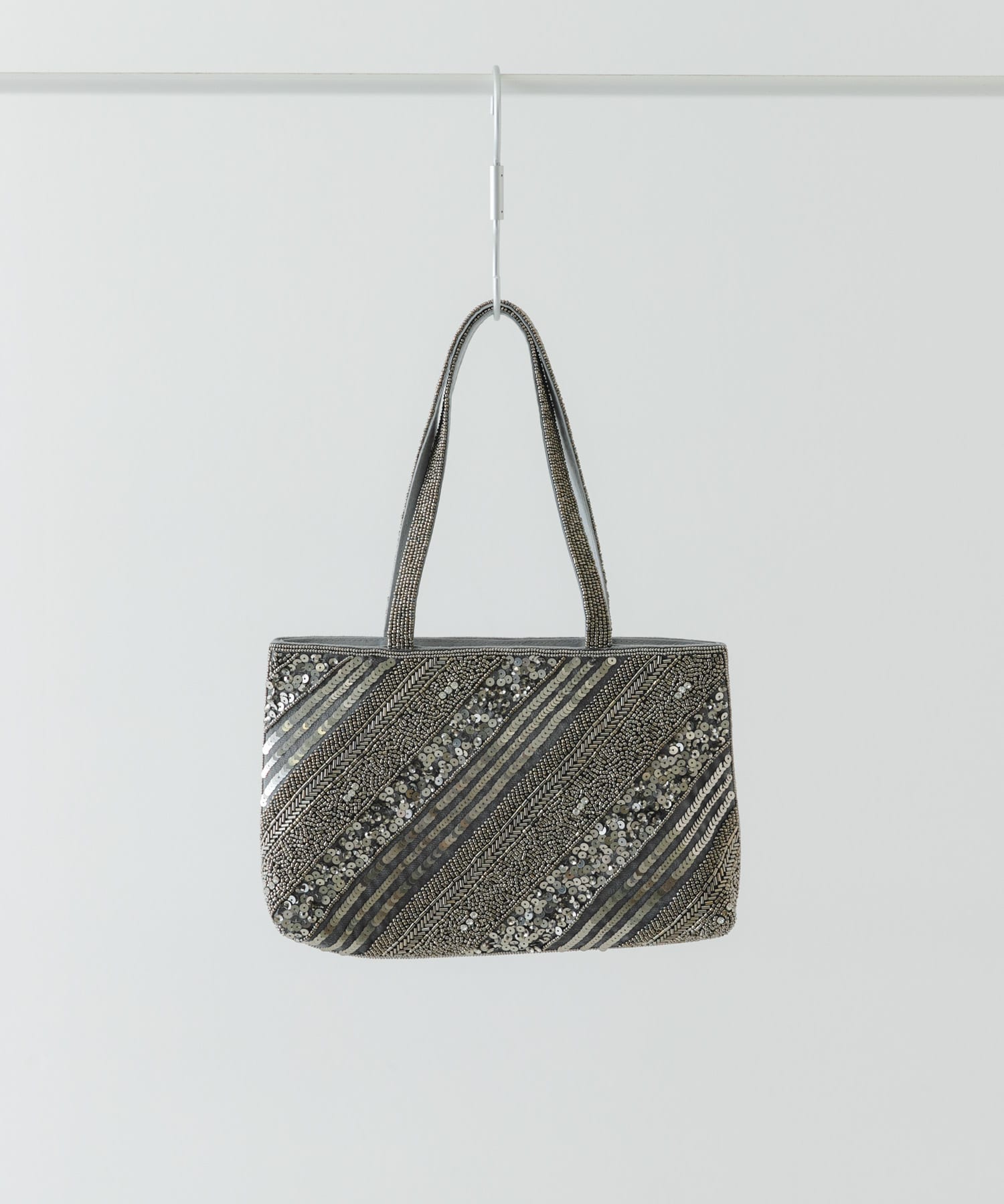 インド刺繍ビーズバッグ GRAY one