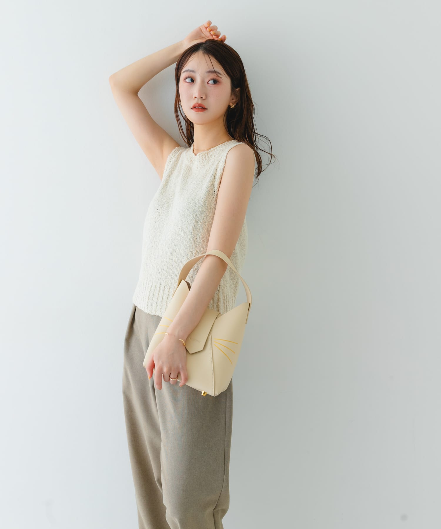 『別注』Hashibami×RODESKO　フェズネコヒゲハンドルバッグ OFF one