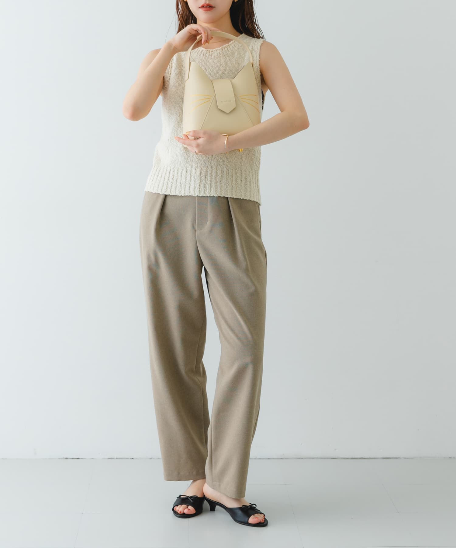 『別注』Hashibami×RODESKO　フェズネコヒゲハンドルバッグ OFF one