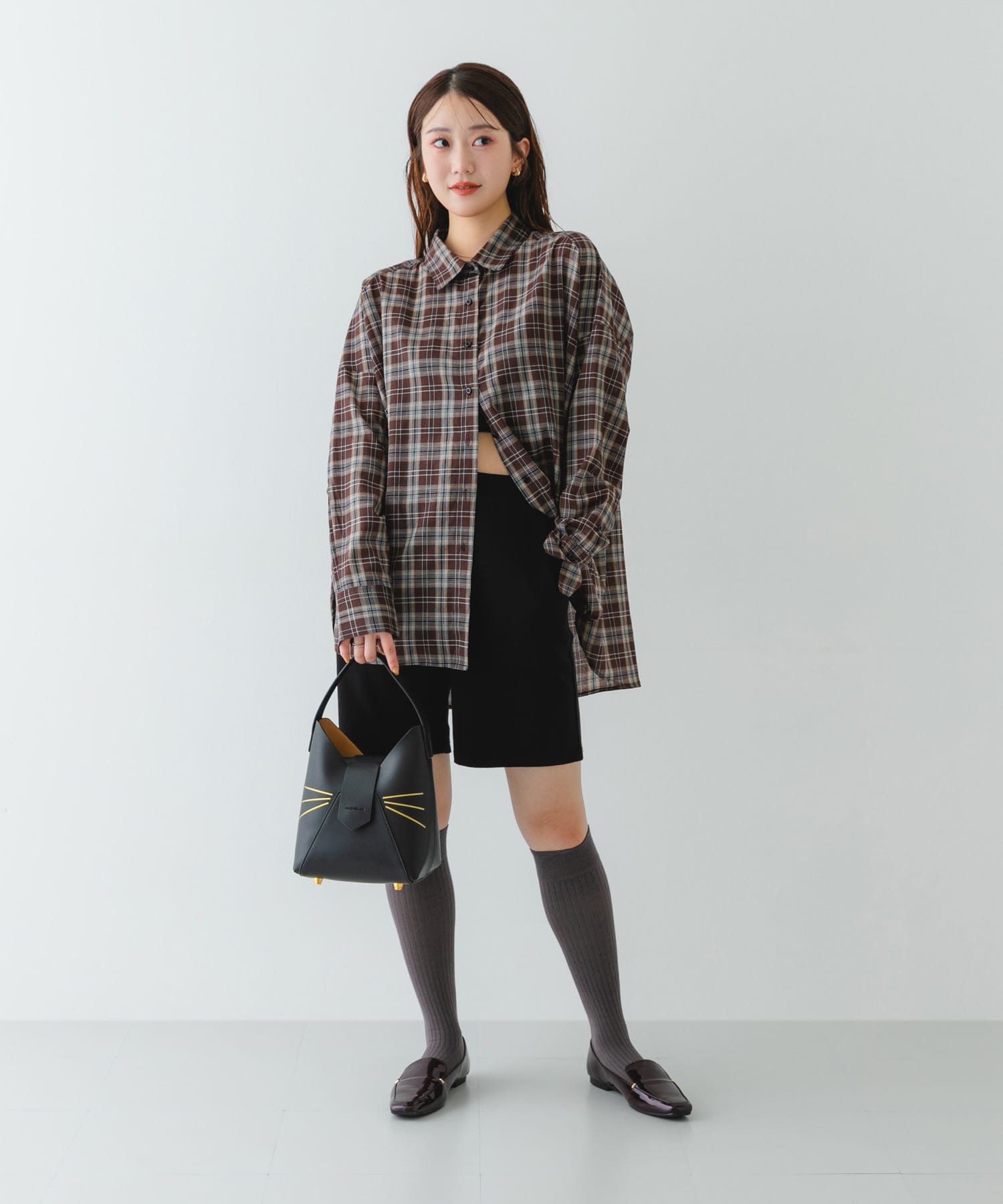 『別注』Hashibami×RODESKO　フェズネコヒゲハンドルバッグ BLACK one
