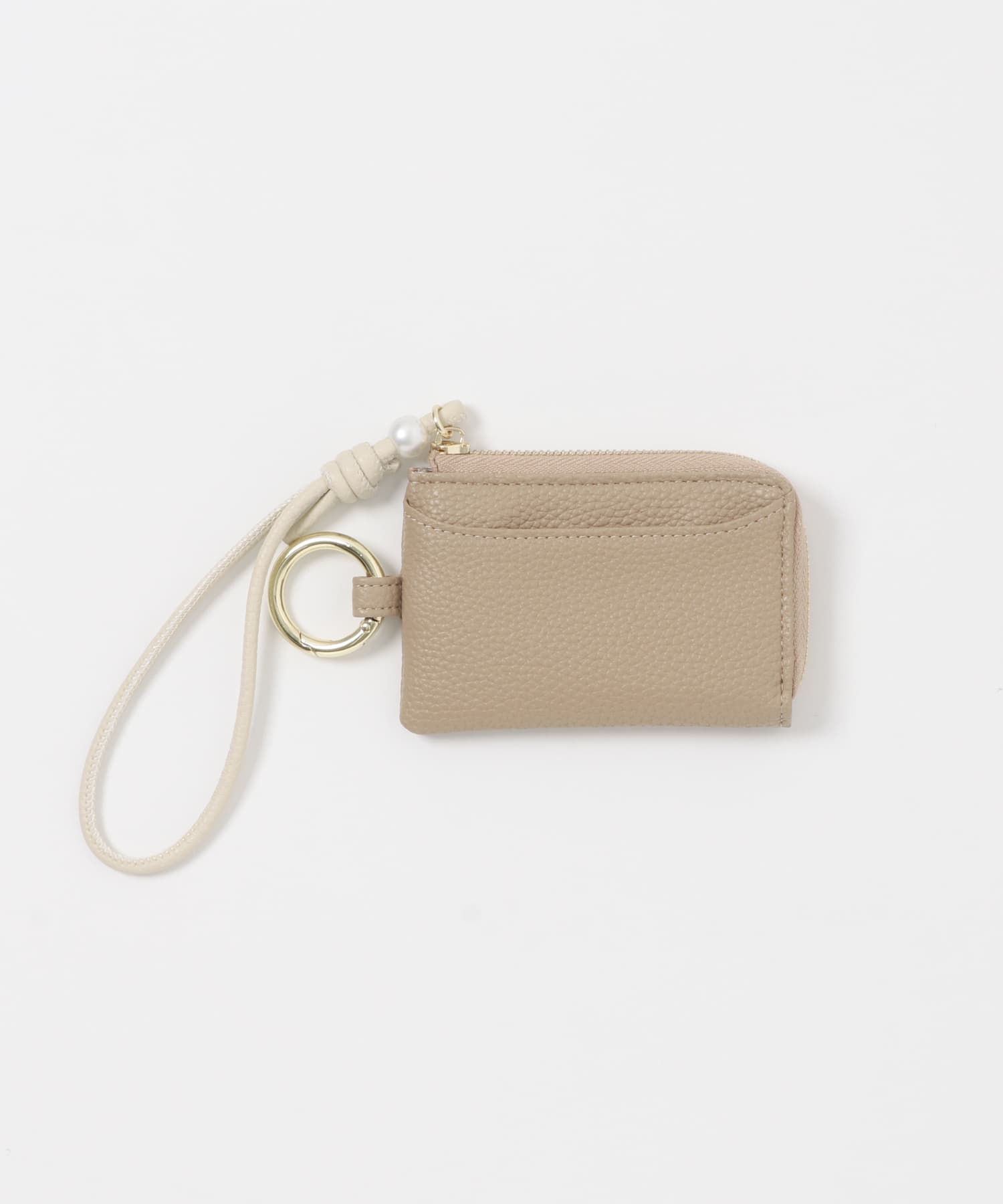 パールストラップウォレットカードケース BEIGE one