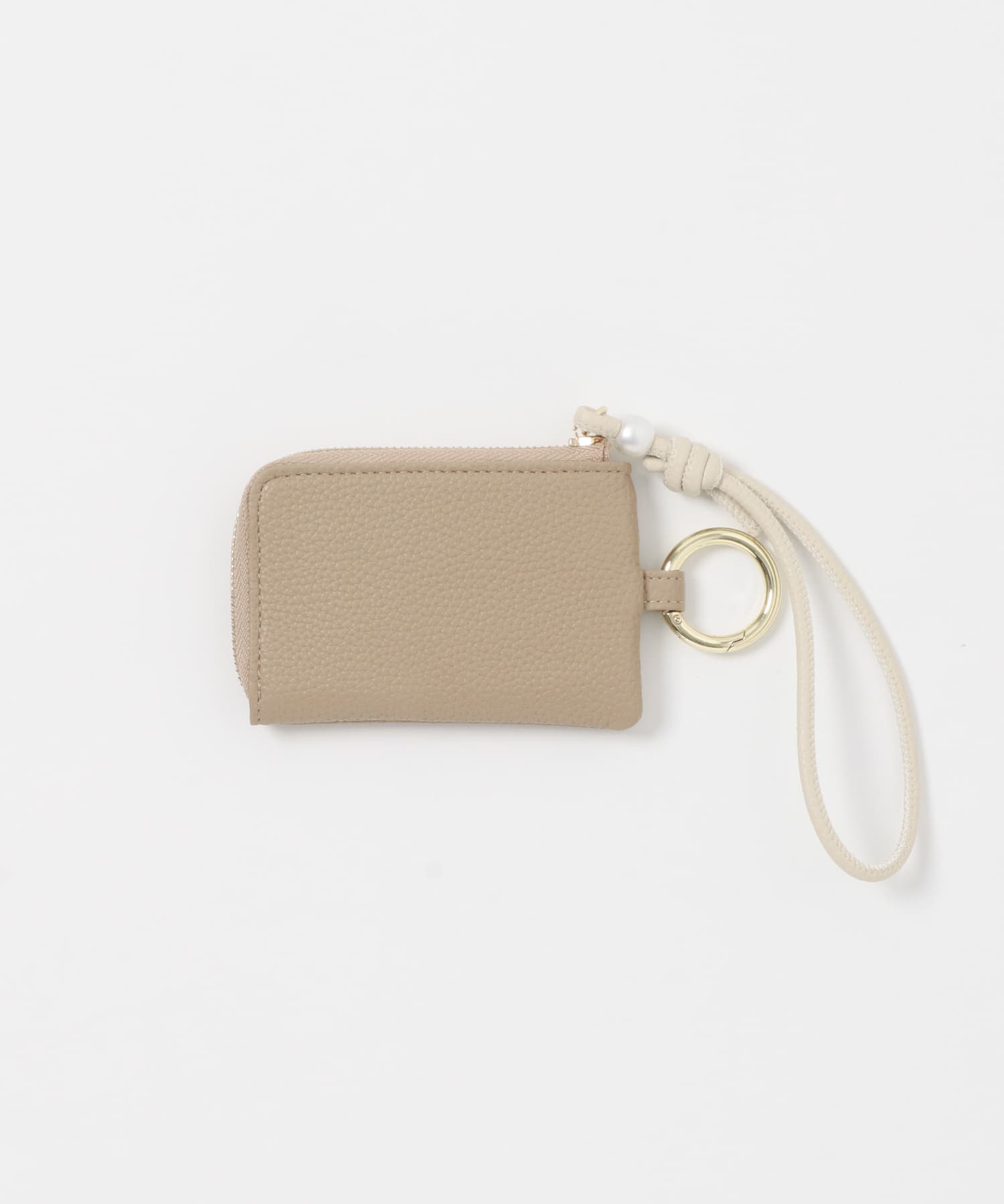 パールストラップウォレットカードケース BEIGE one