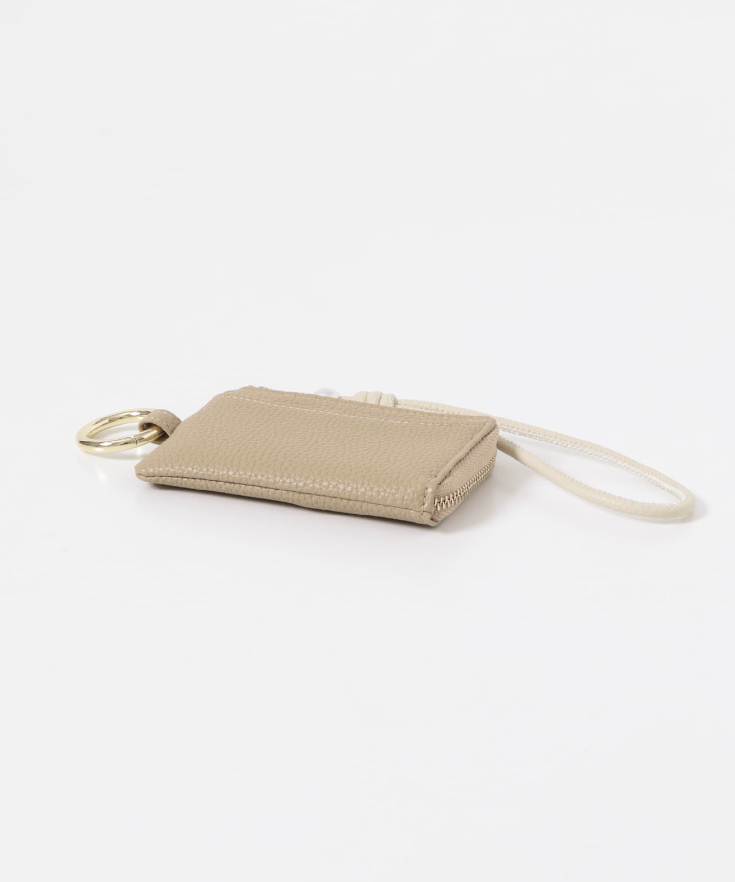 パールストラップウォレットカードケース BEIGE one
