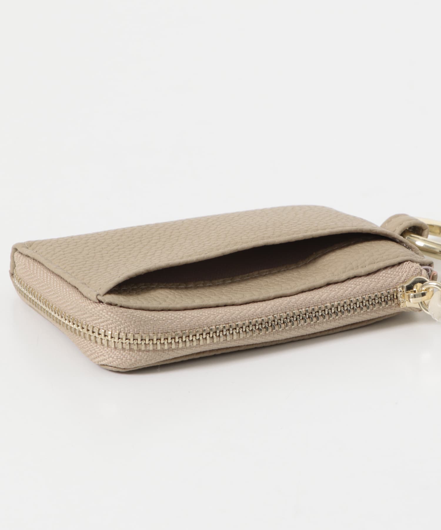パールストラップウォレットカードケース BEIGE one