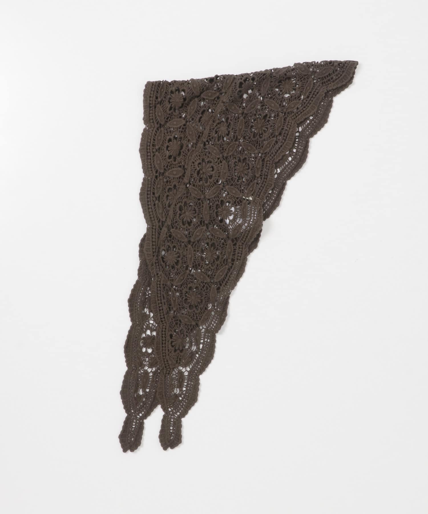 レースニットバブーシュカ DARK BROWN one