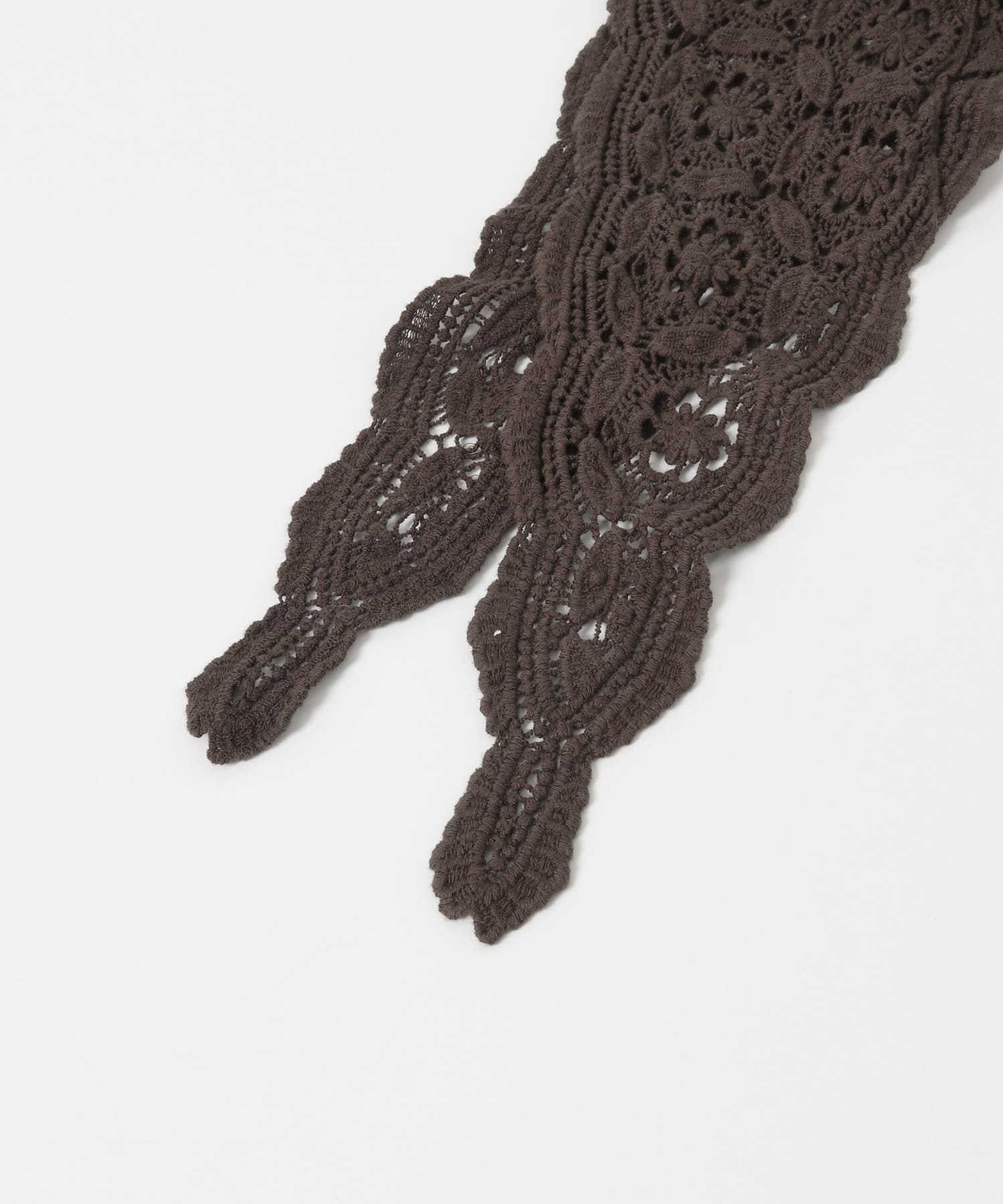 レースニットバブーシュカ DARK BROWN one