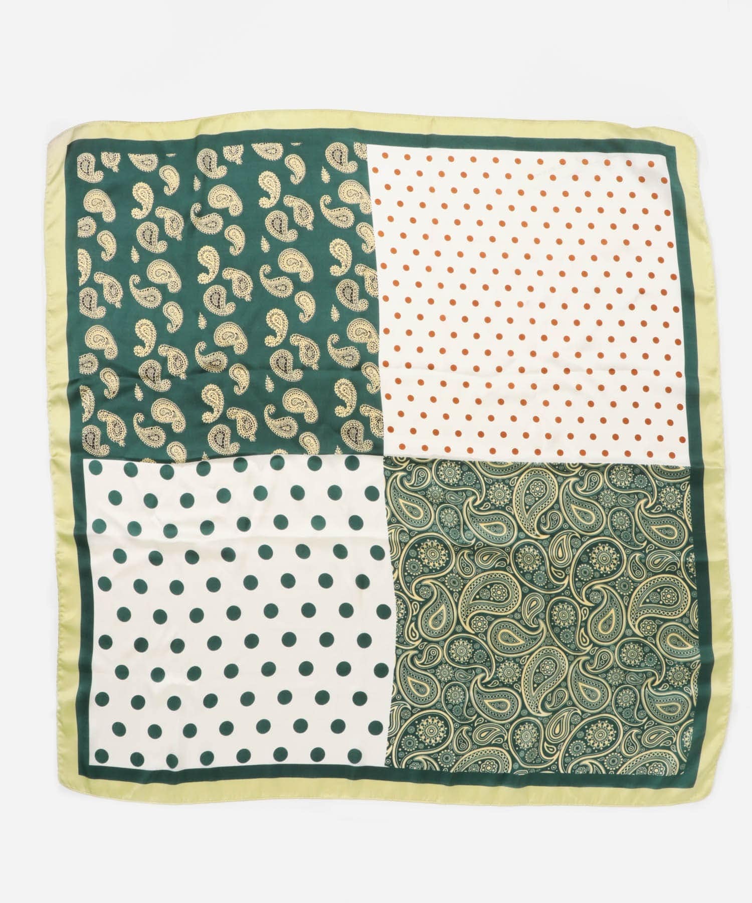 ドットペイズリースカーフ GREEN one