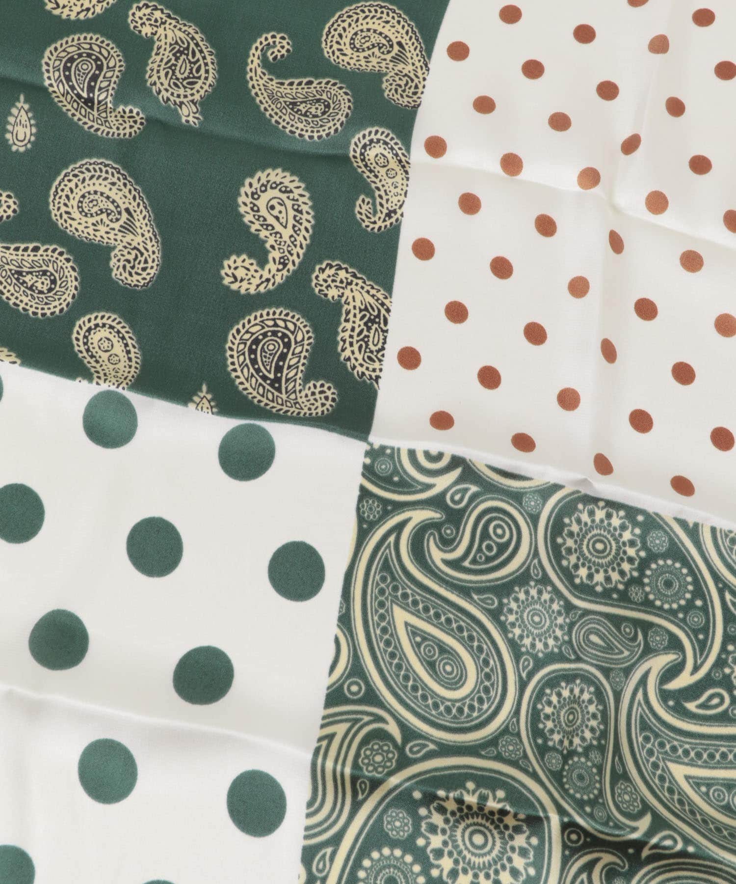 ドットペイズリースカーフ GREEN one