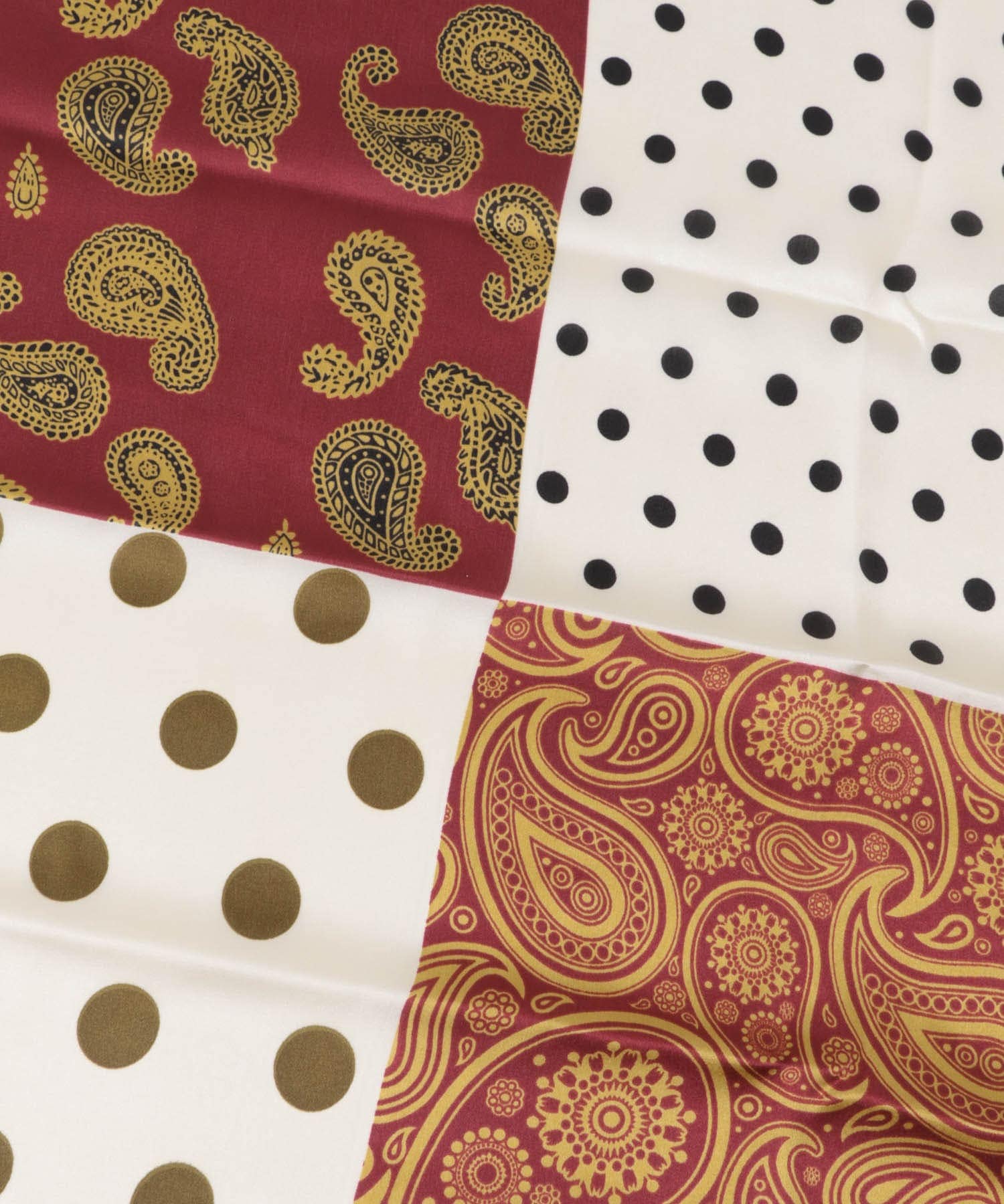 ドットペイズリースカーフ BORDEAUX one