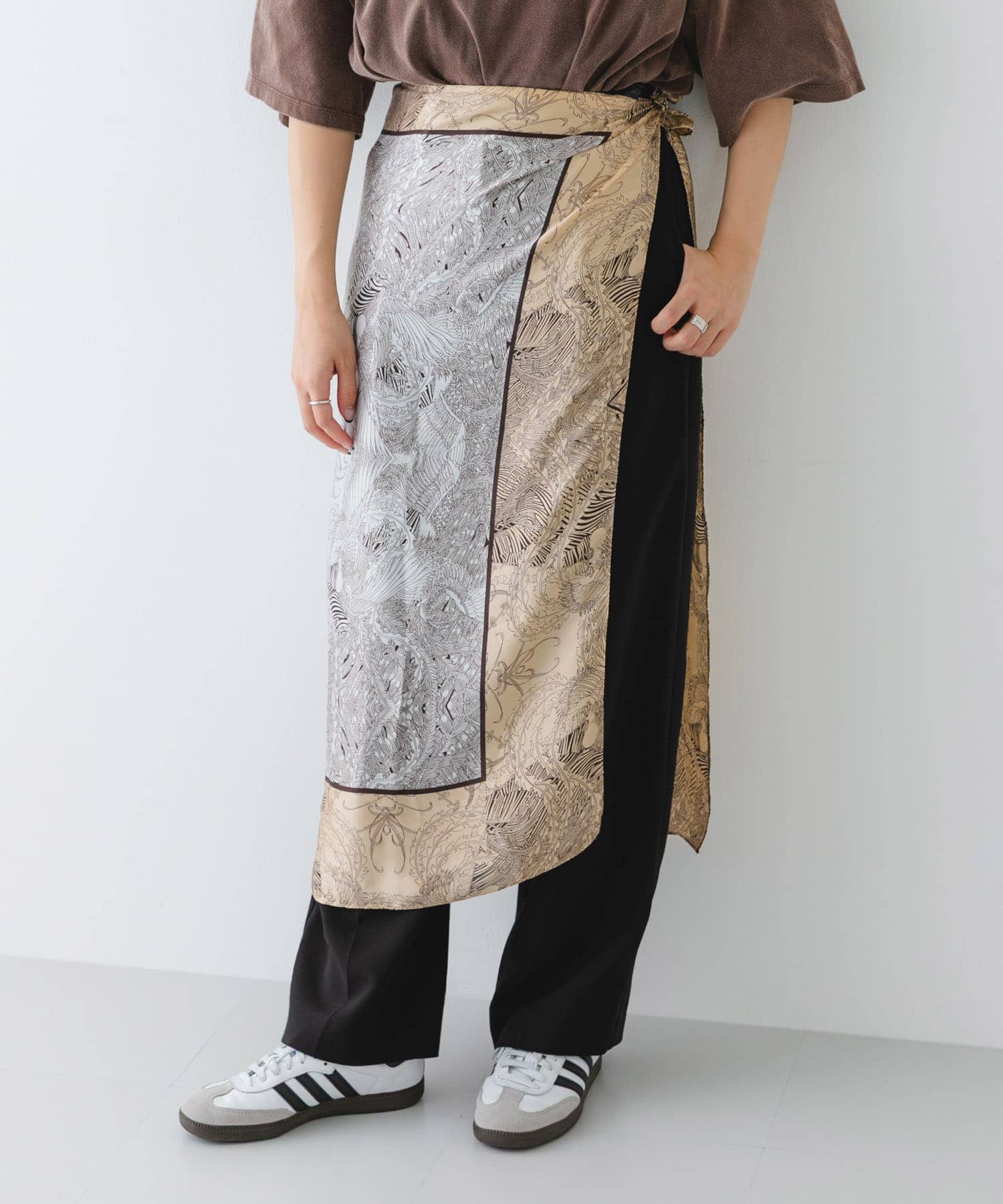 パネルスカーフ BROWN one