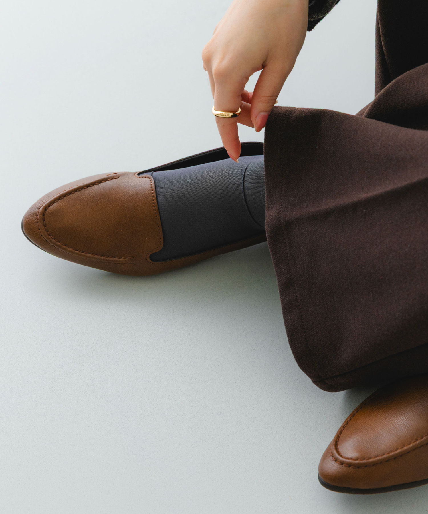 『WEB限定』『MADE IN JAPAN』やわらかスリッポン BROWN 36