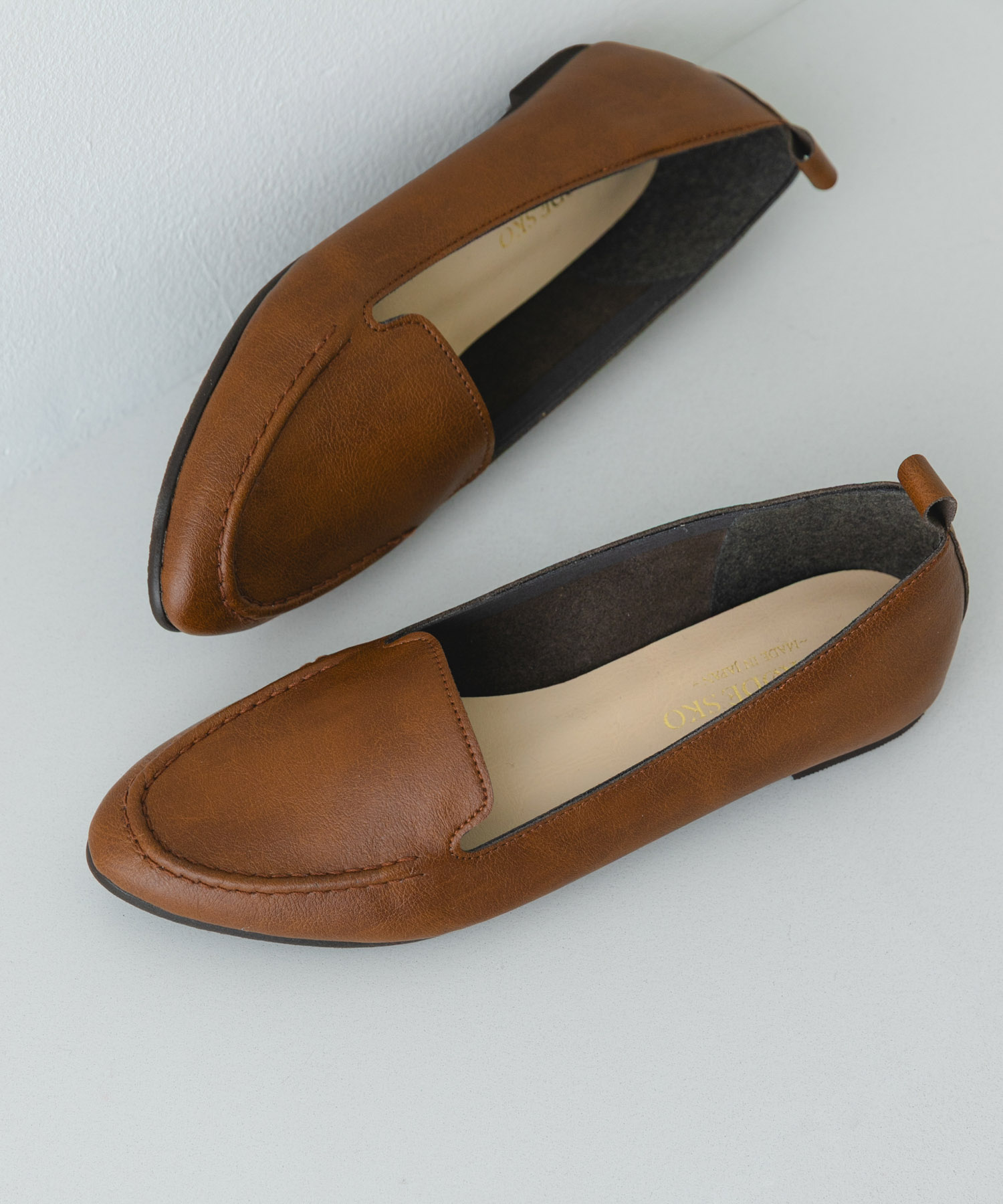 『WEB限定』『MADE IN JAPAN』やわらかスリッポン BROWN 36