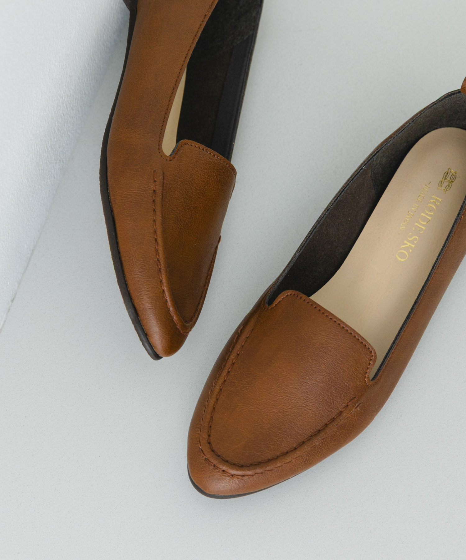 『WEB限定』『MADE IN JAPAN』やわらかスリッポン BROWN 36