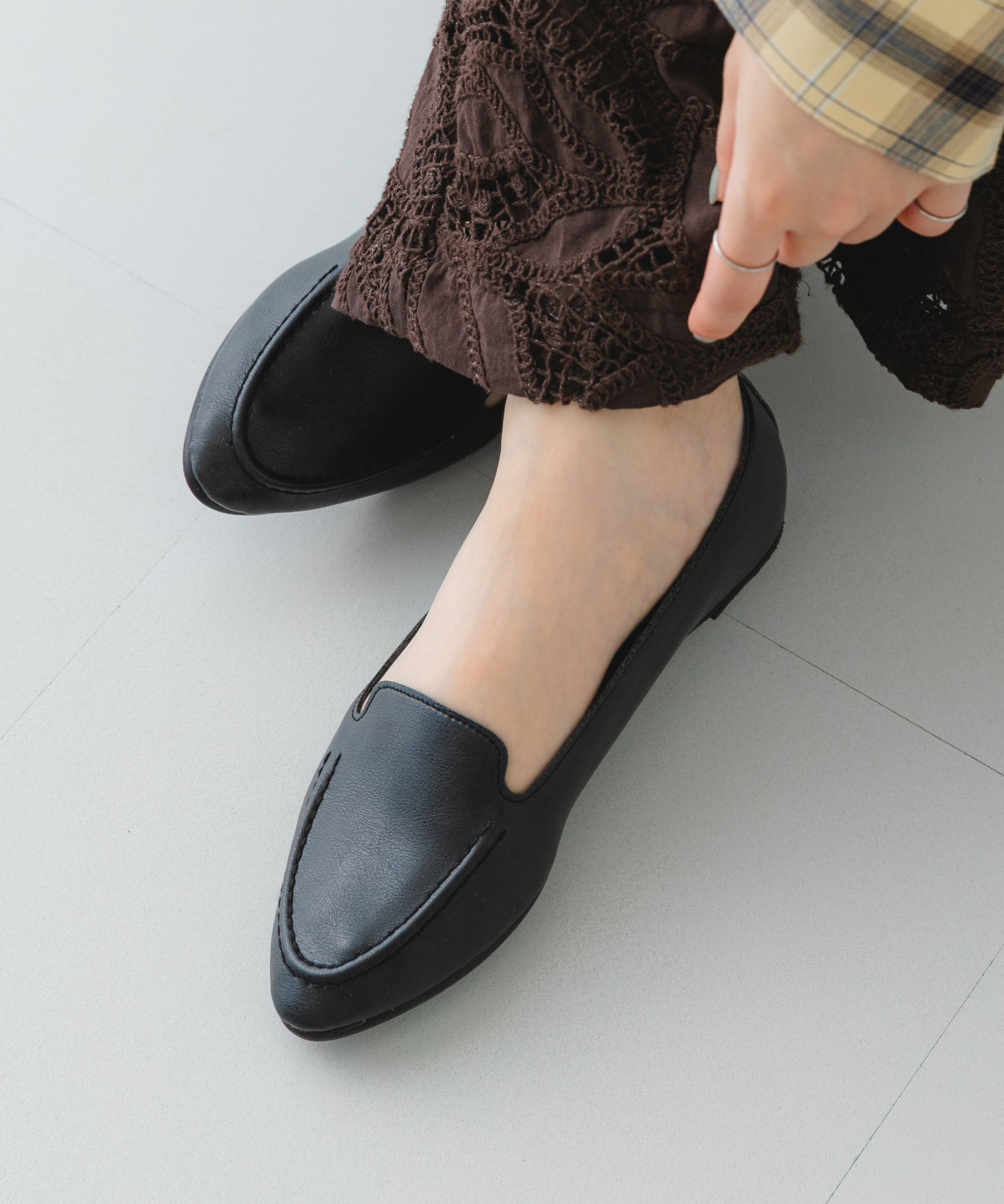 『WEB限定』『MADE IN JAPAN』やわらかスリッポン BLACK 36