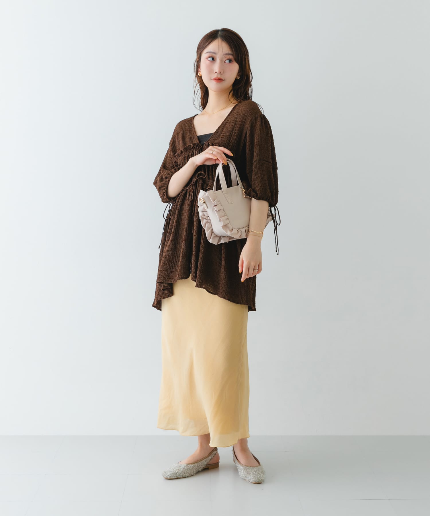 『MADE IN JAPAN』ヘアリーバックストラップミュール BEIGE 36