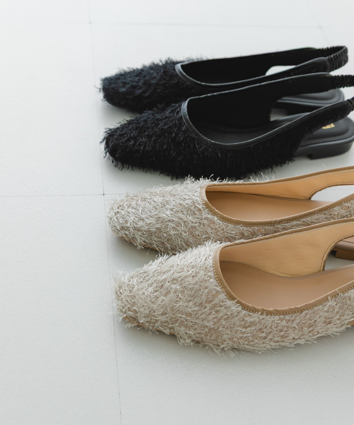 『MADE IN JAPAN』ヘアリーバックストラップミュール BLACK 37