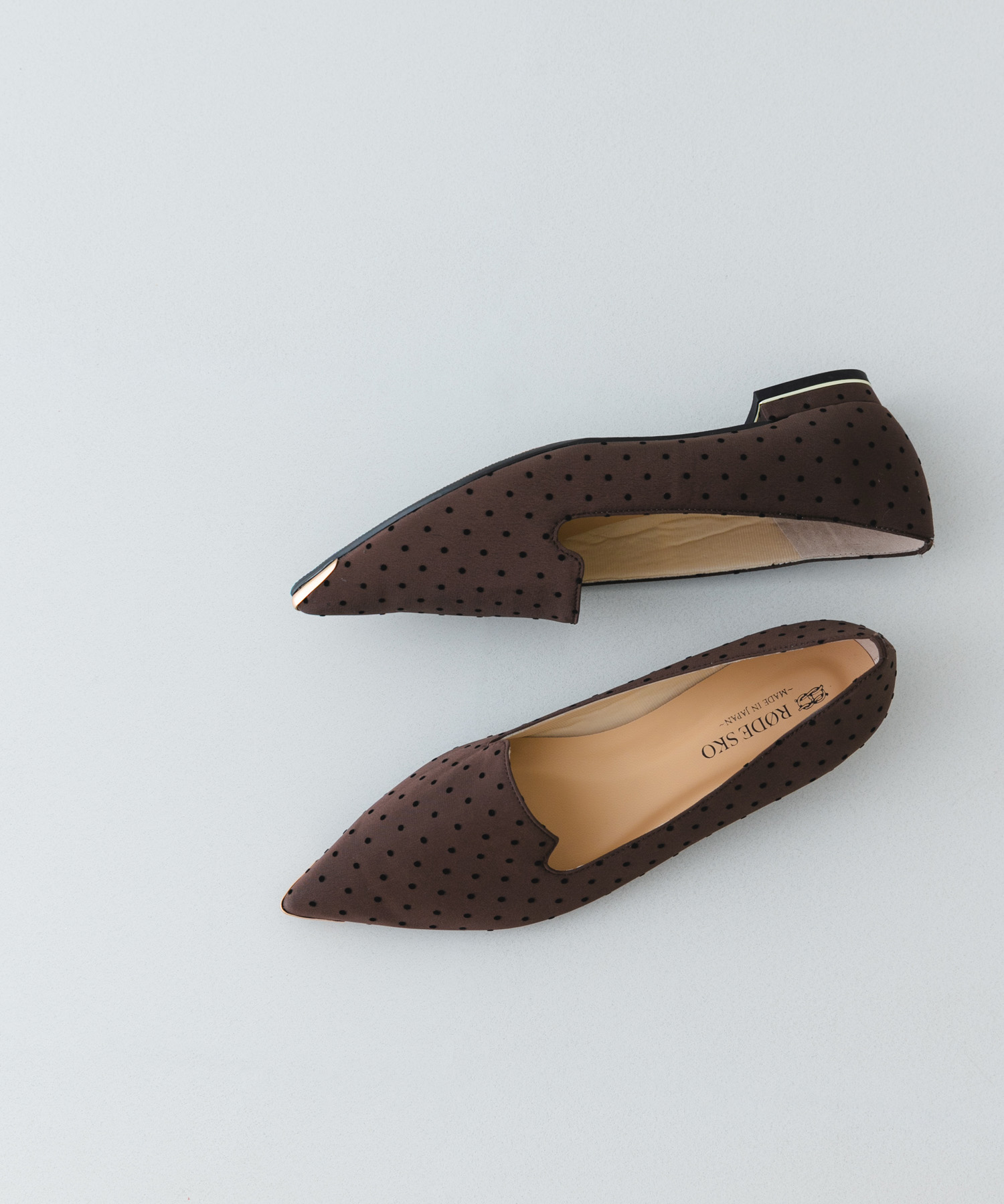 『MADE IN JAPAN』　トゥメタルローファー BROWN/D 36