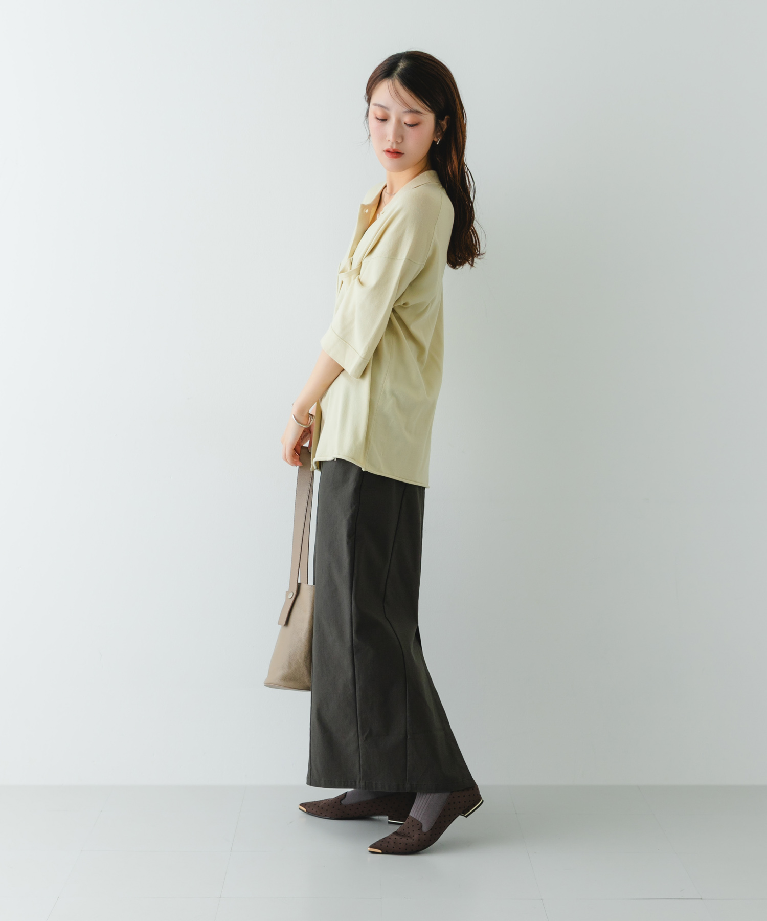『MADE IN JAPAN』　トゥメタルローファー BROWN/D 36