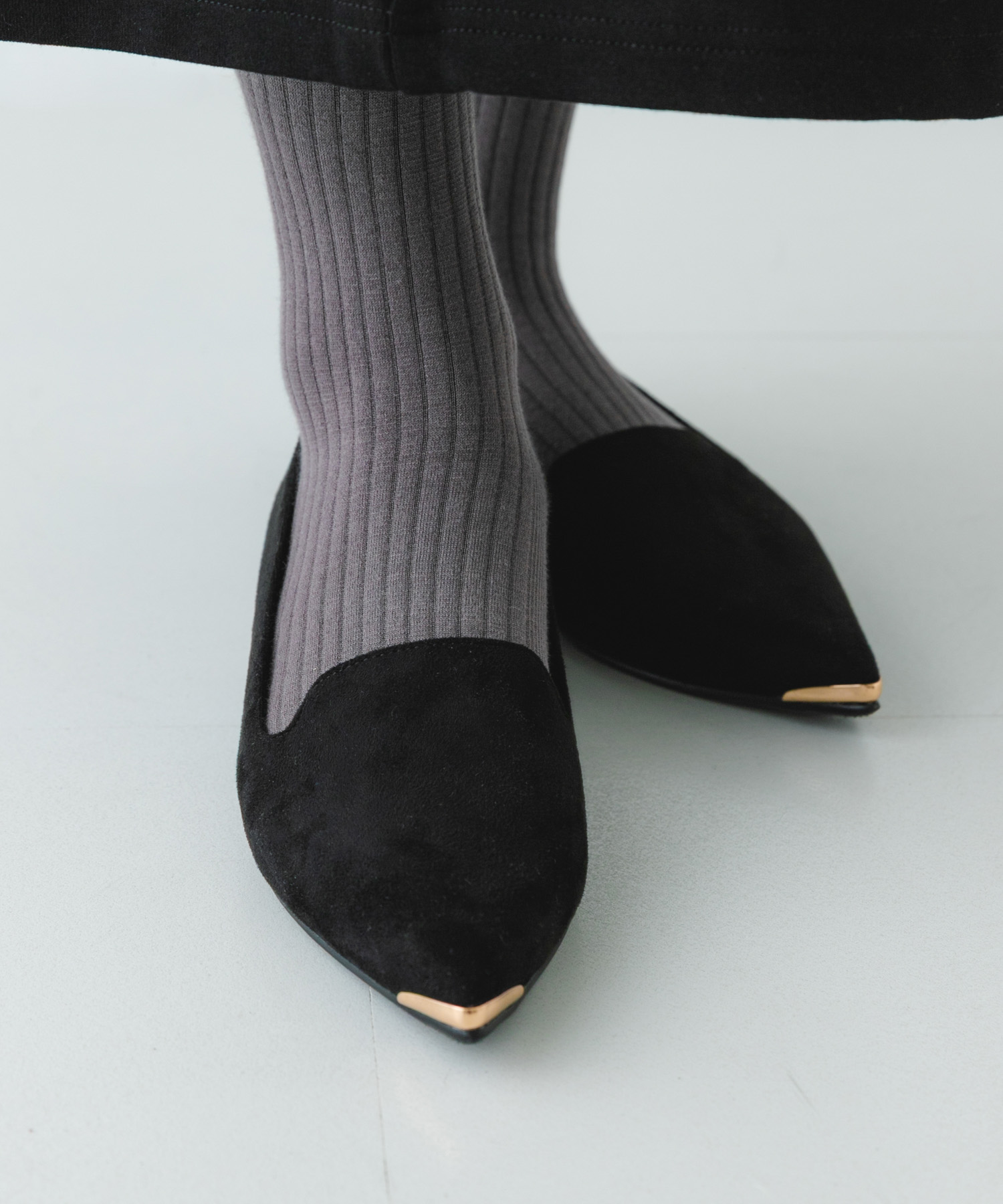 『MADE IN JAPAN』　トゥメタルローファー BLACK/S 36