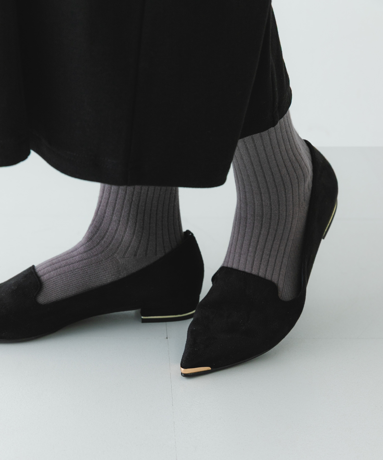 『MADE IN JAPAN』　トゥメタルローファー BLACK/S 36