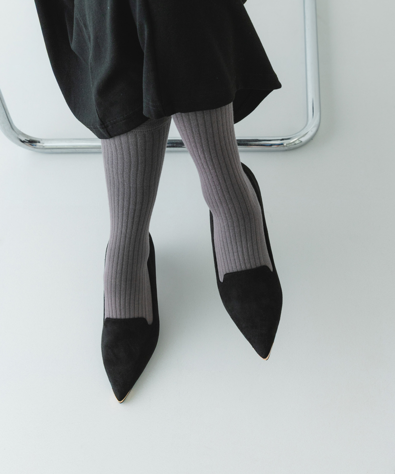 『MADE IN JAPAN』　トゥメタルローファー BLACK/S 36