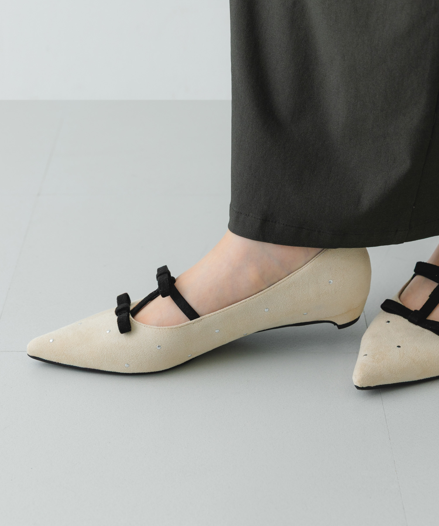 2センチダブルリボンヒールパンプス OFF 36