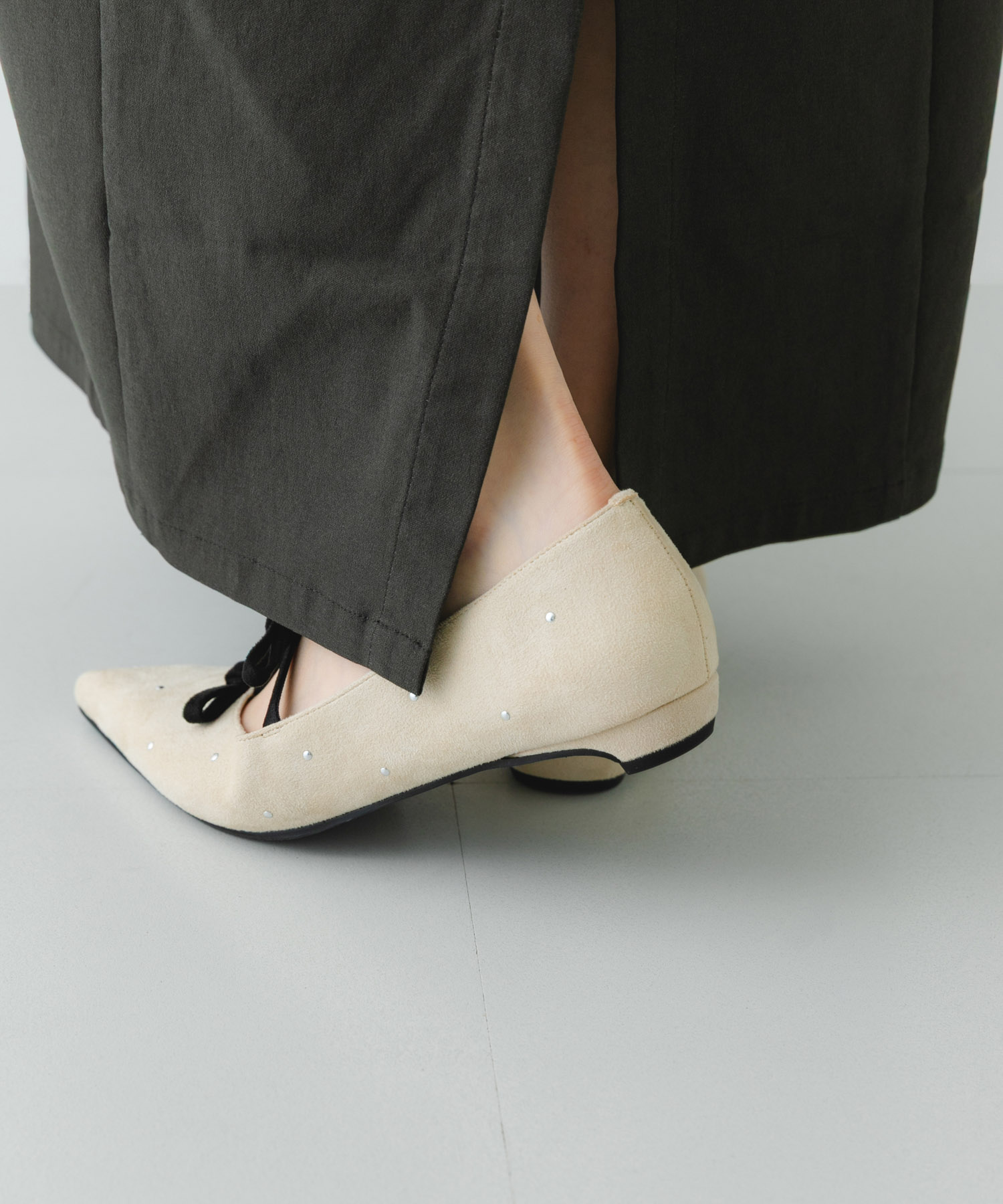 2センチダブルリボンヒールパンプス OFF 36