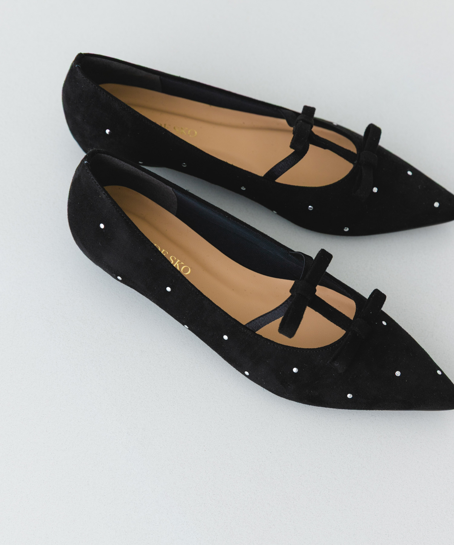 2センチダブルリボンヒールパンプス BLACK 36