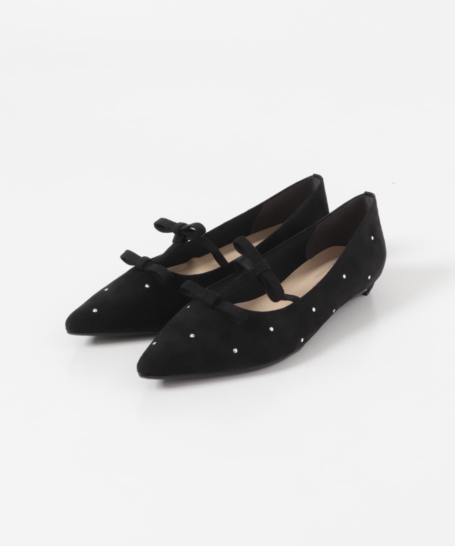 2センチダブルリボンヒールパンプス BLACK 36