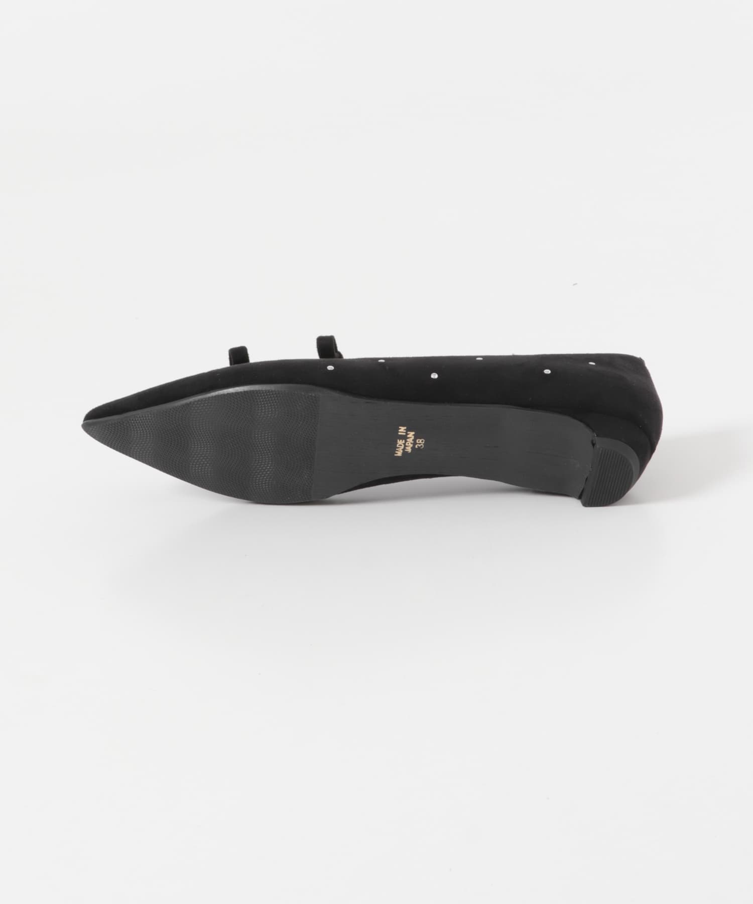 2センチダブルリボンヒールパンプス BLACK 36