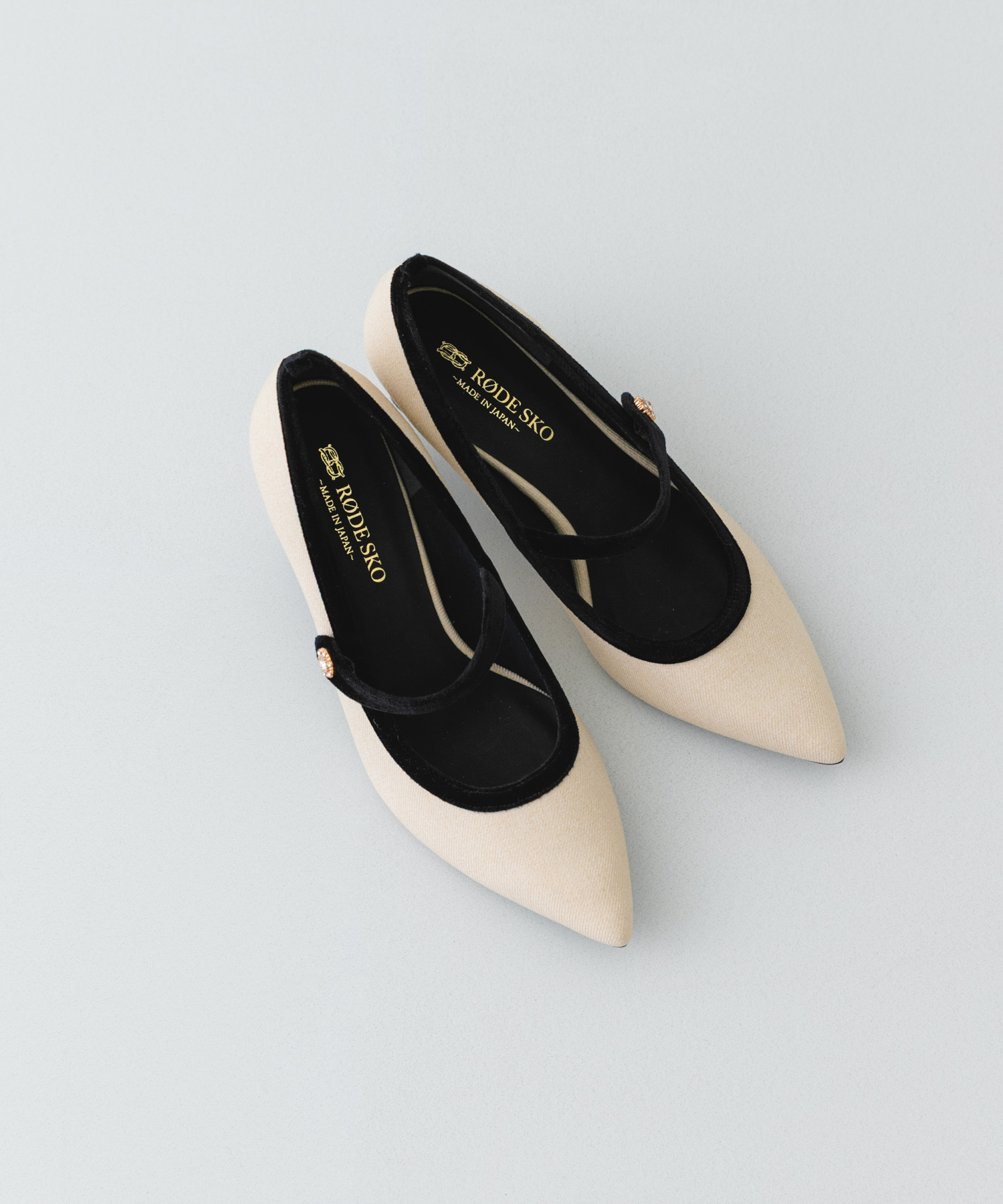 『MADE IN JAPAN』　チャンキーヒールメリージェーンパンプス OFFxBLK 36