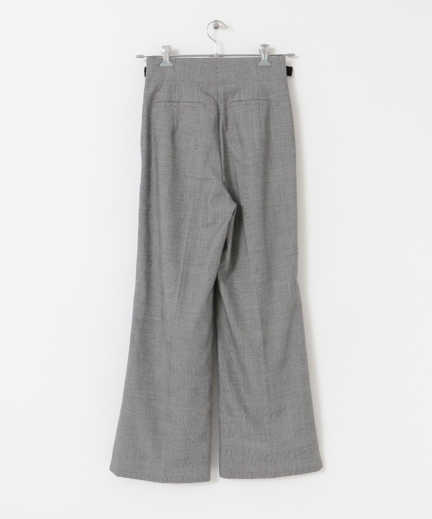 AVERY ROW 　HIGH WAISTED FLAIR PANTS BLK/GRY 36