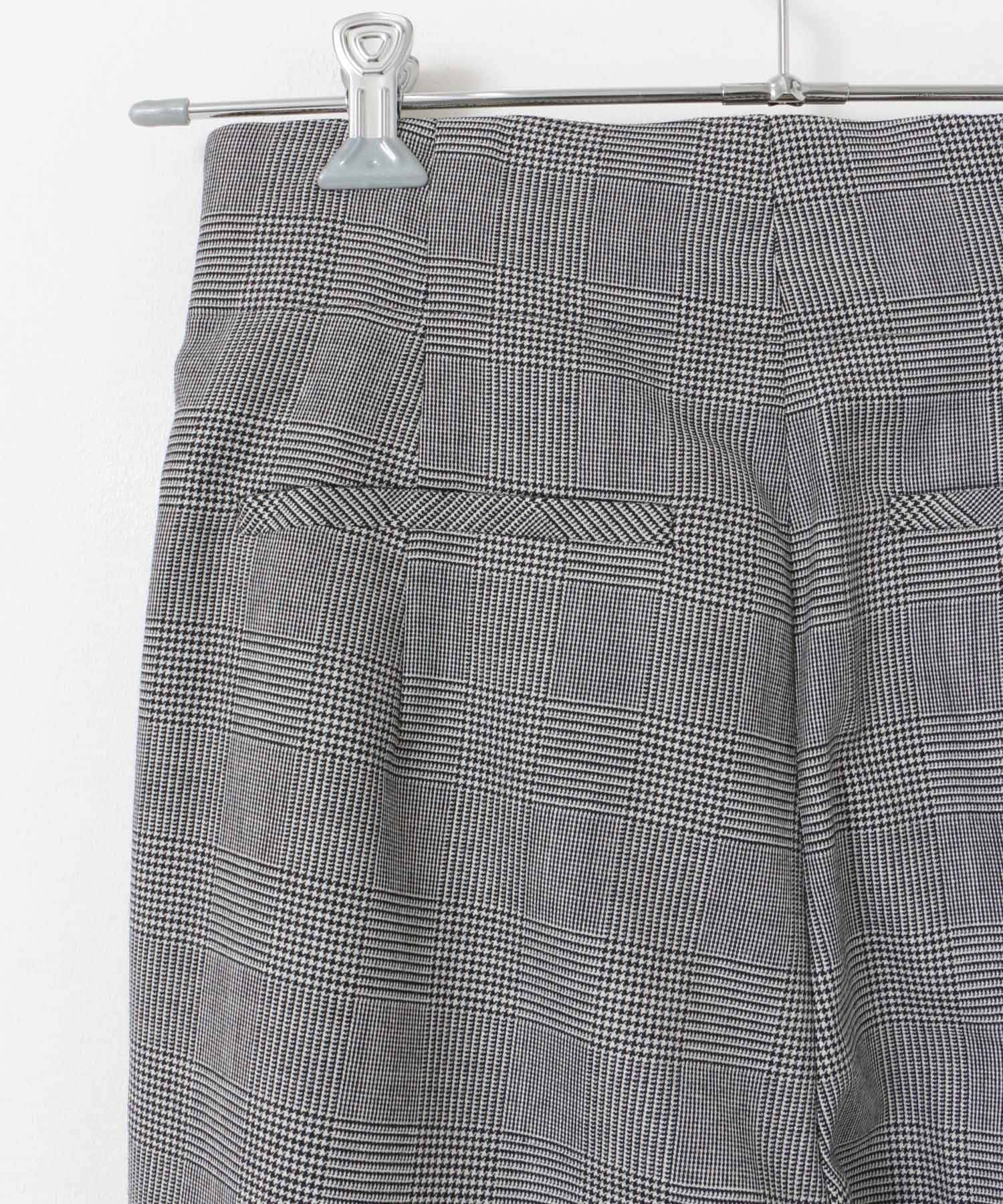 AVERY ROW 　HIGH WAISTED FLAIR PANTS BLK/GRY 36