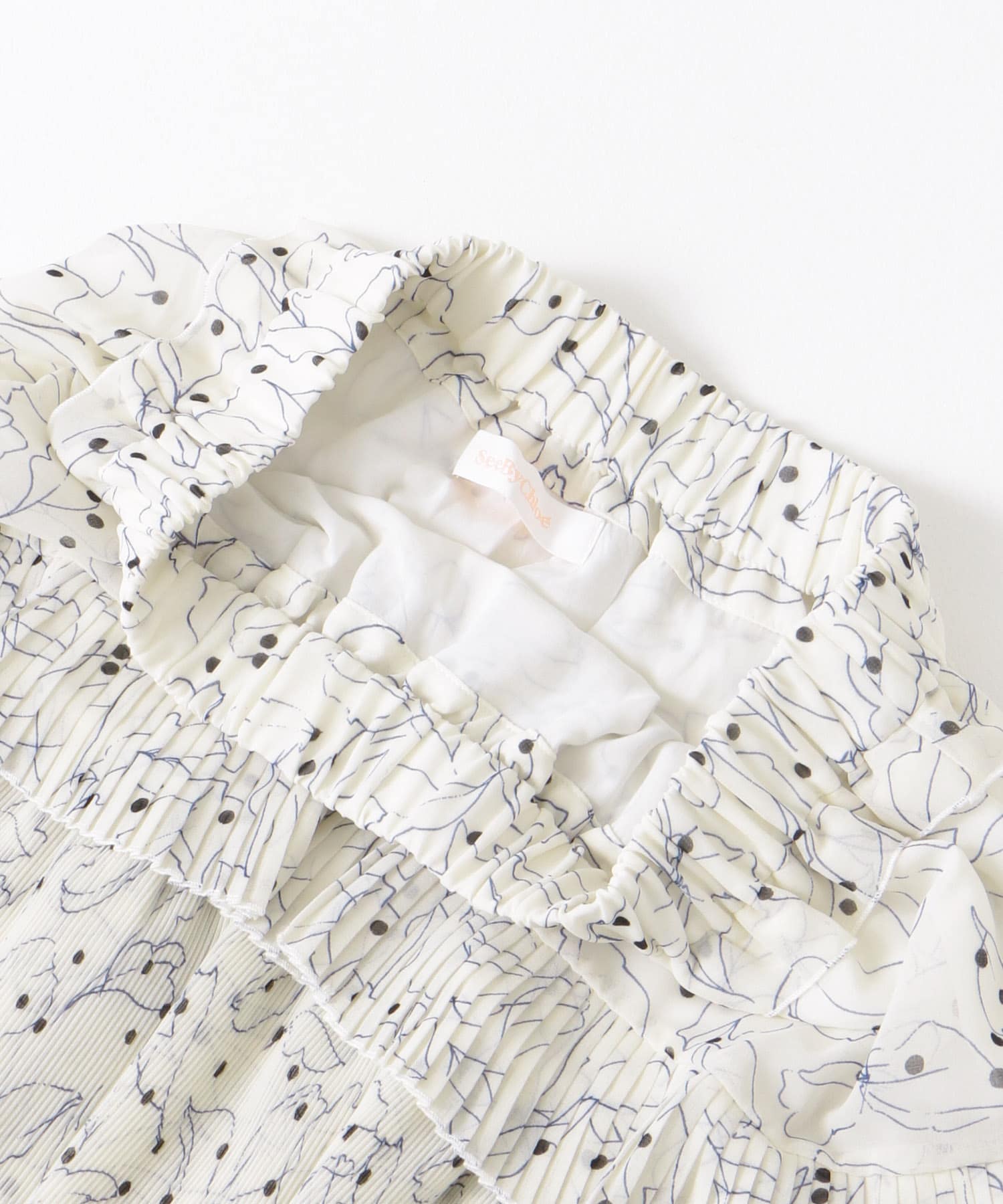 SEE BY CHLOE　SKIRT S79 O/WHT 38