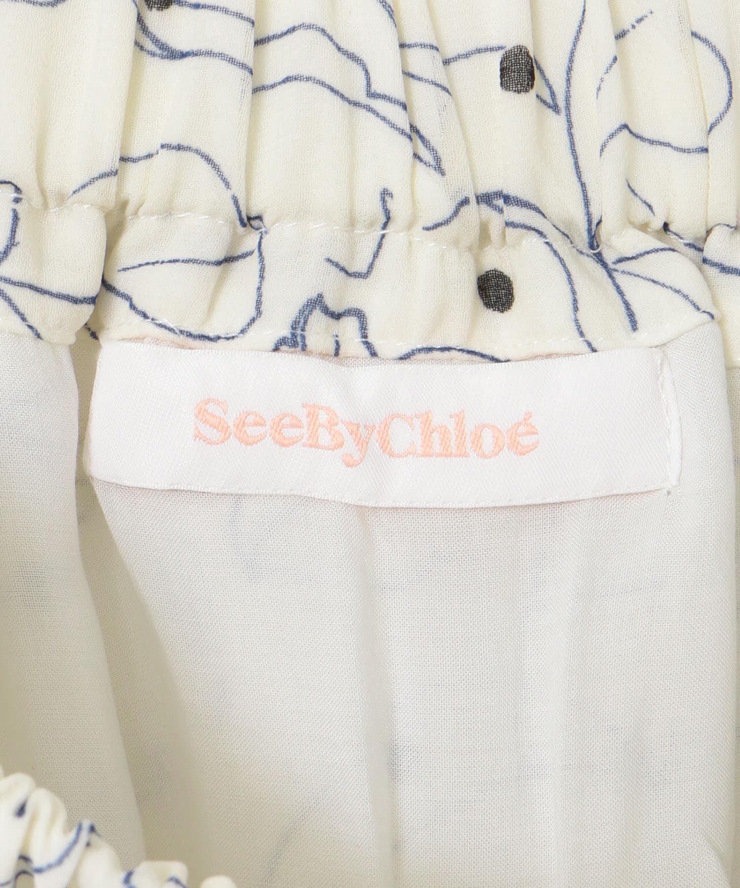 SEE BY CHLOE　SKIRT S79 O/WHT 38