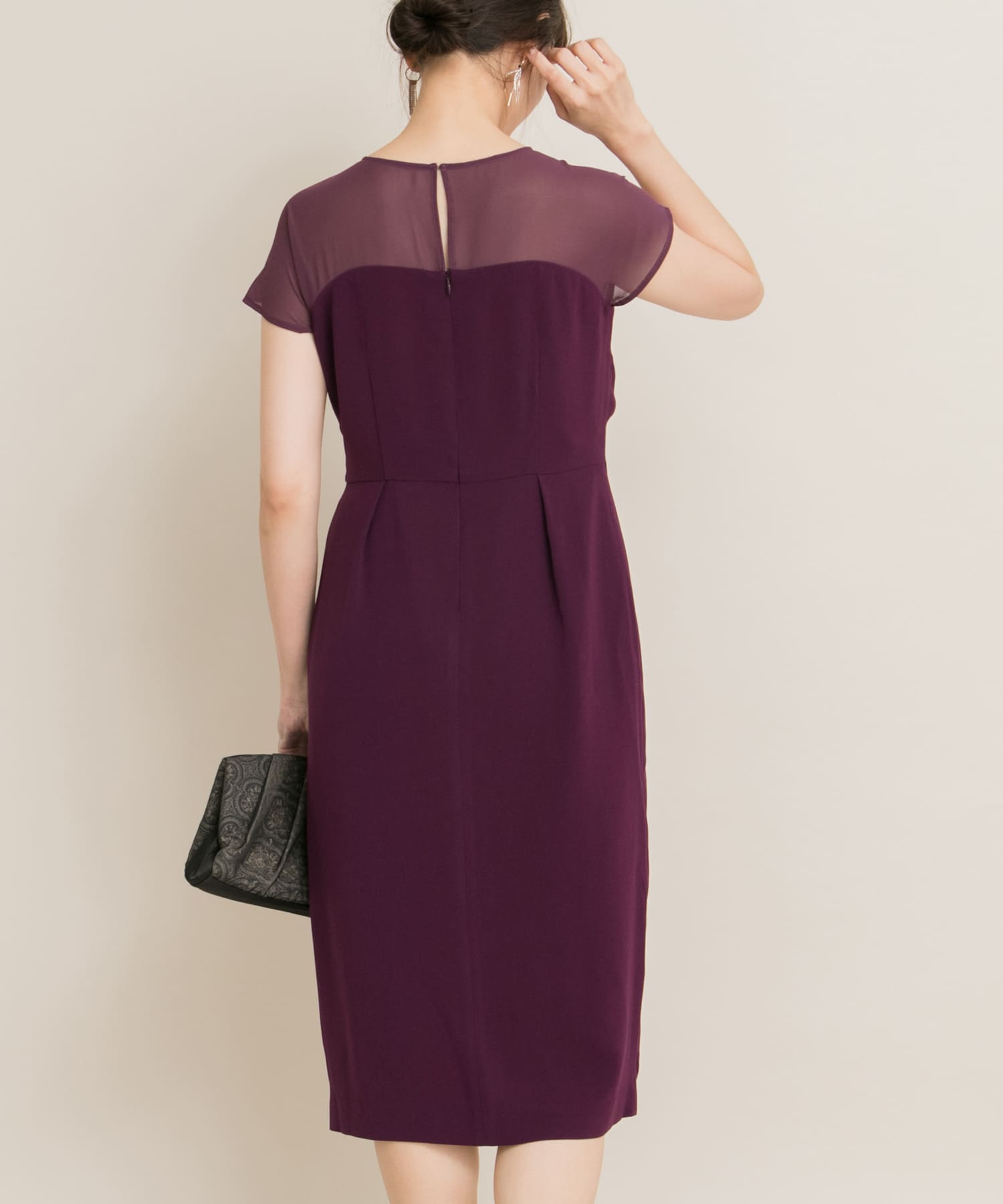 kaene×ROSSO　ウエストマークワンピース∴ PURPLE FREE