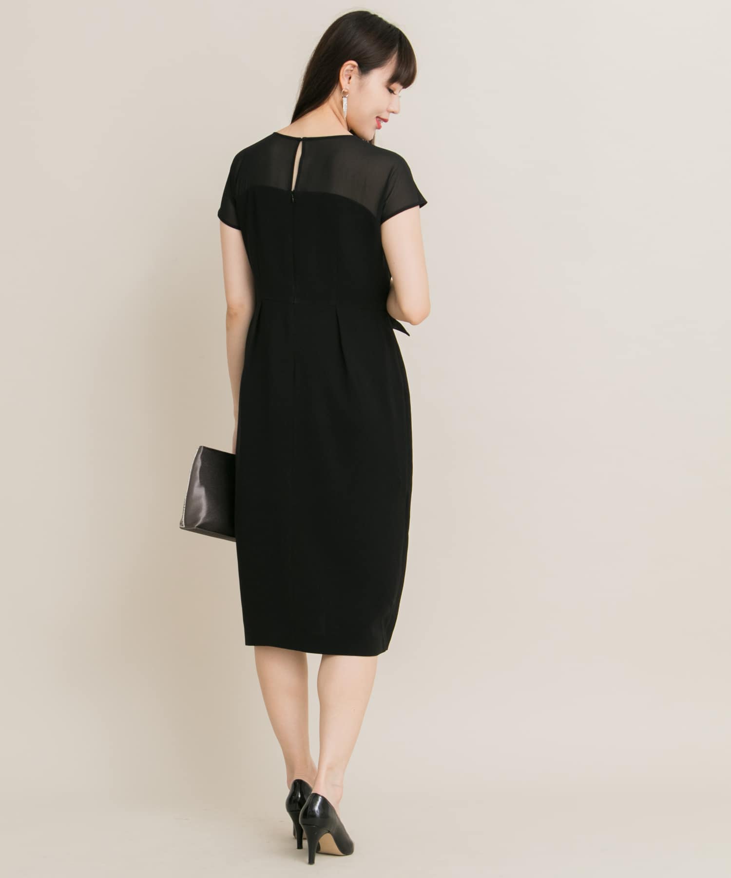 kaene×ROSSO　ウエストマークワンピース∴ BLACK FREE
