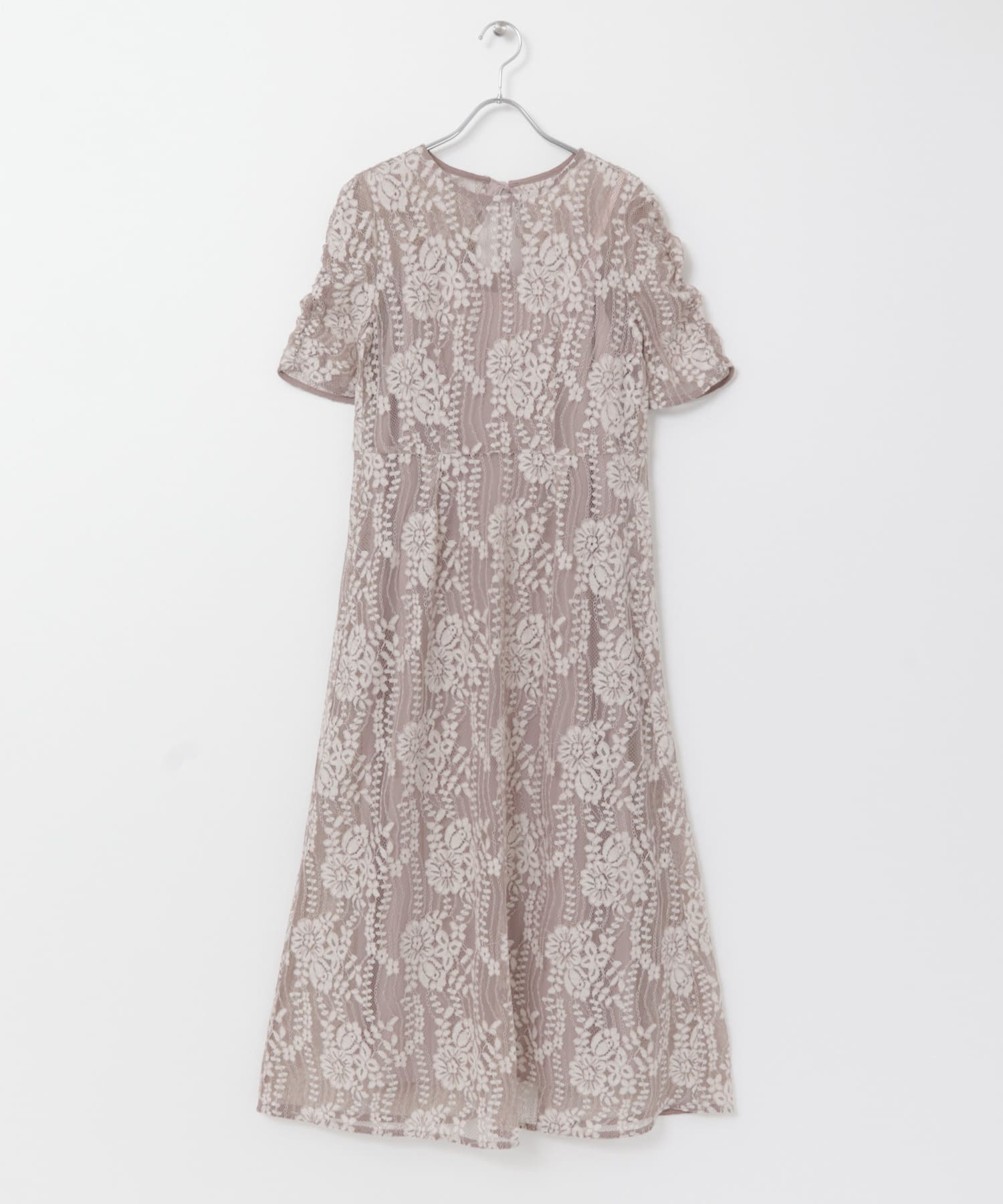 kaene 配色レースエプロンドレス(36 pink beige): ドレスライン｜URBAN