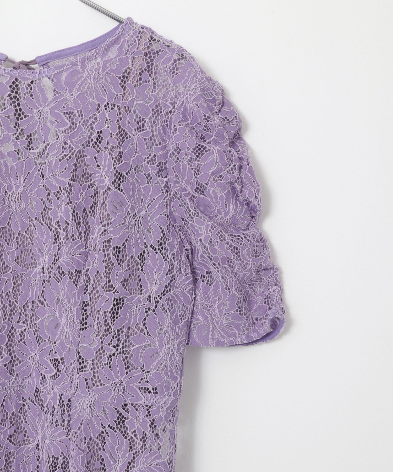 kaene 配色レースエプロンドレス(36 pink beige): ドレスライン