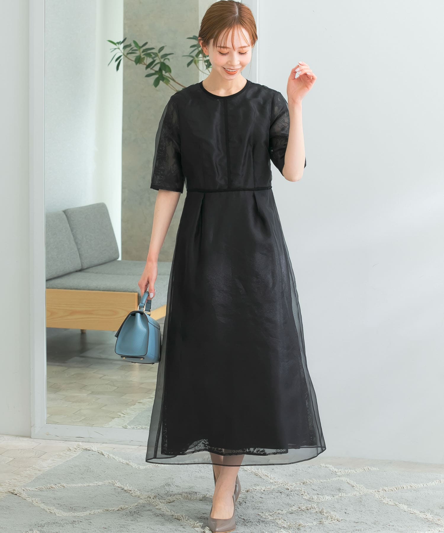 【未使用品】URBAN RESEARCH バックオープン楊柳シアードレス 485c76166e71ae18aead1418a6a765